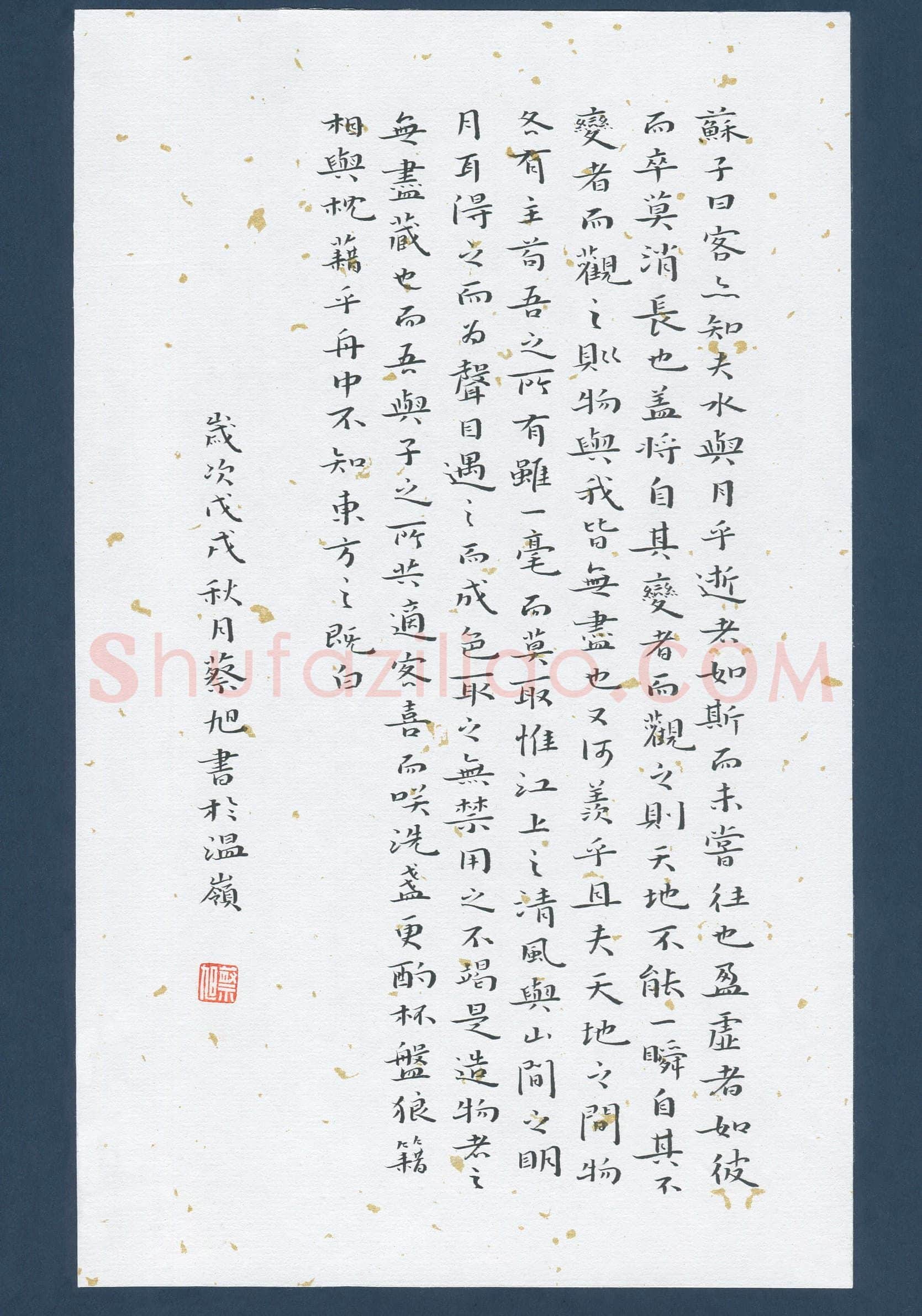 蔡旭(成人组 优秀奖)硬笔书法大赛获奖作品,蔡旭硬笔书法作品