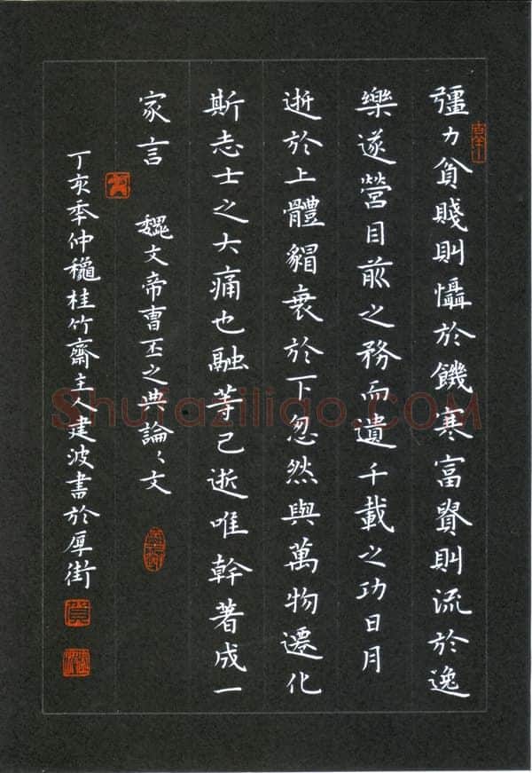 贺建波硬笔楷书曹丕典论论文,贺建波硬笔书法作品