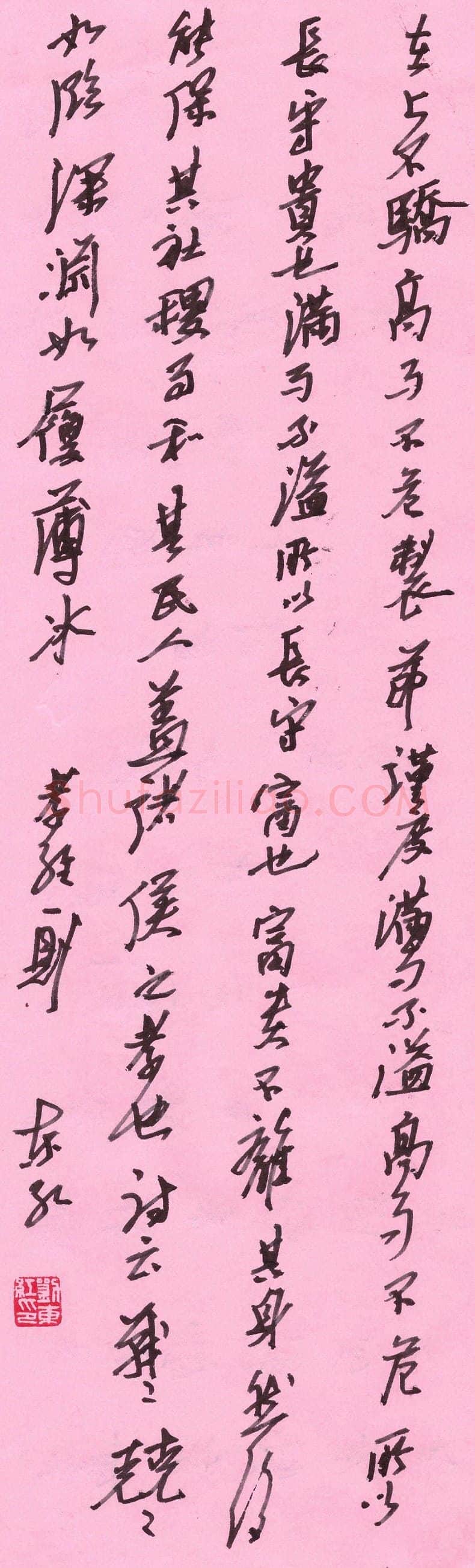 刘东红硬笔行书孝经一则,刘东红硬笔书法作品