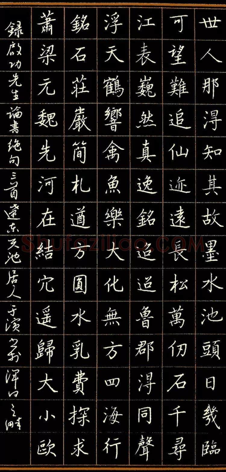 于滨硬笔行书启功论书绝句,于滨硬笔书法作品