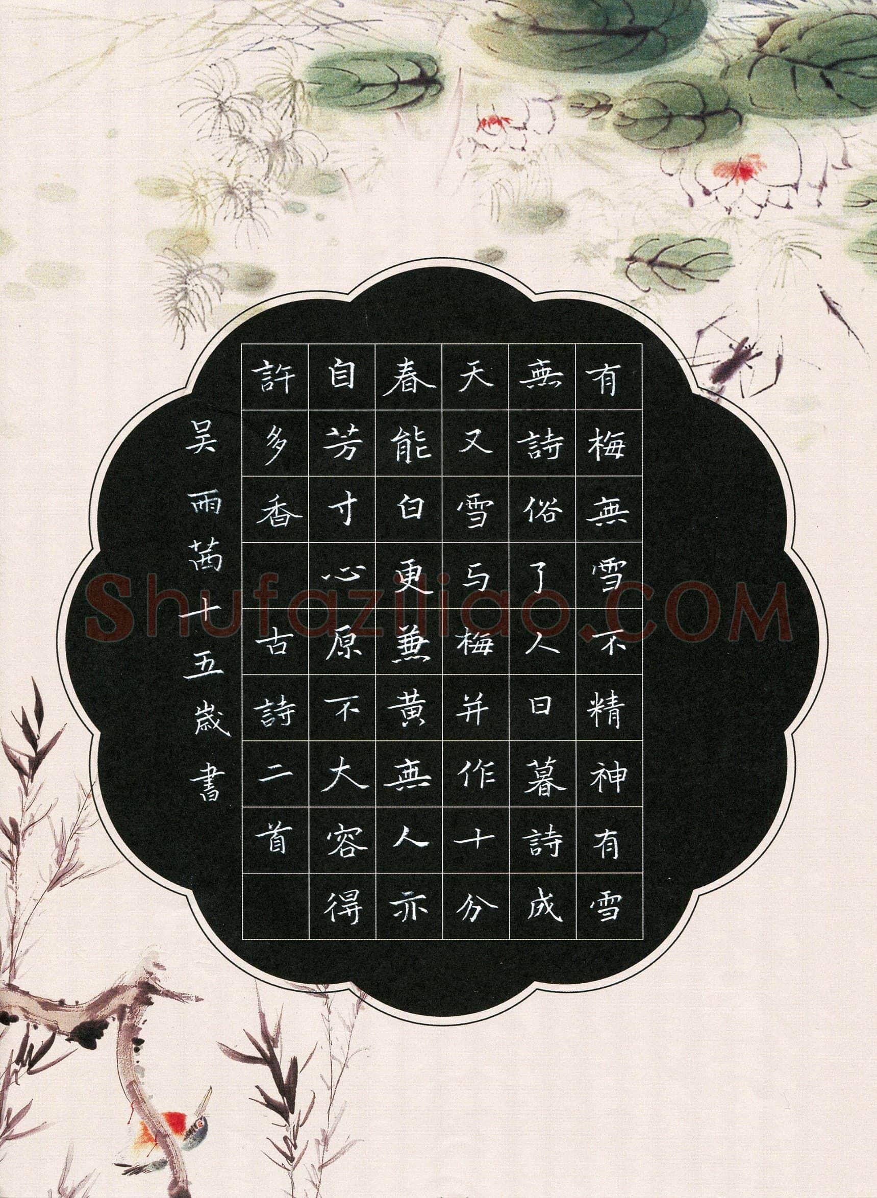 吴雨茜(少儿组 15岁 银奖)硬笔书法大赛获奖作品,吴雨茜硬笔书法作品