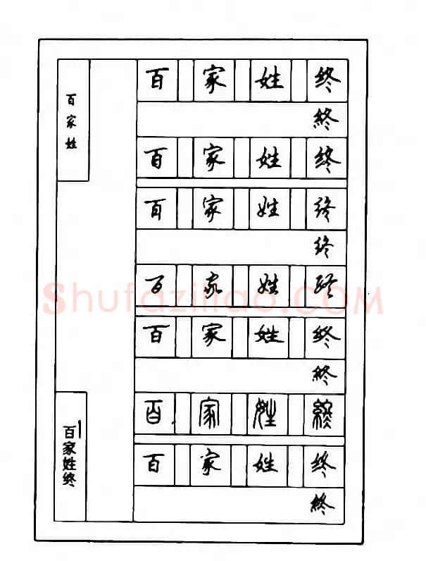 钢笔七体字帖《顾仲安书百家姓》 | 硬笔书法字帖