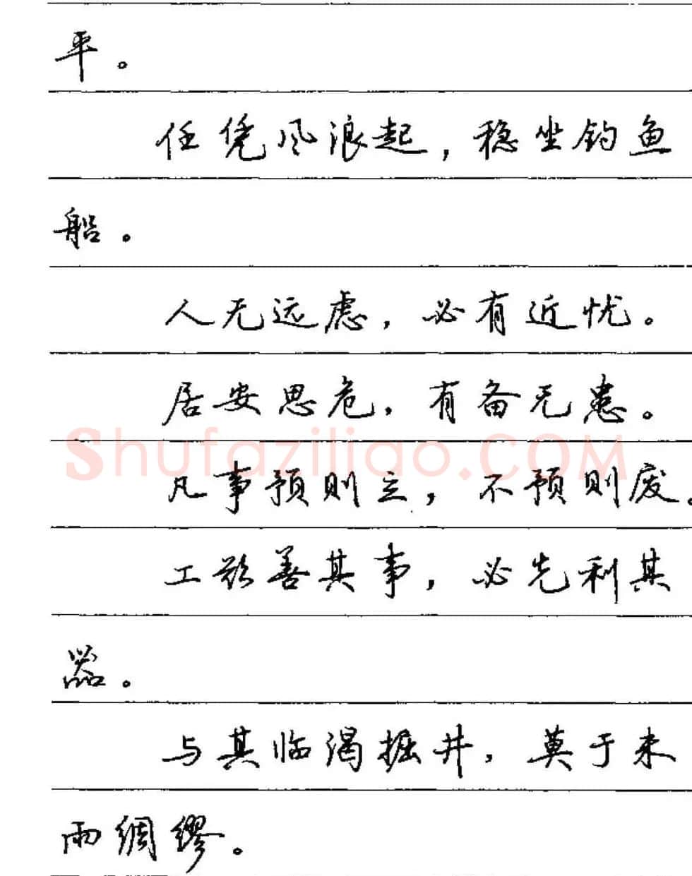 卢中南硬笔字帖《谚语名句》行书篇 | 钢笔书法字帖
