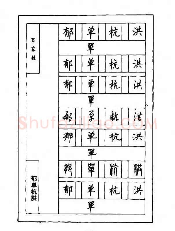钢笔七体字帖《顾仲安书百家姓》 | 硬笔书法字帖