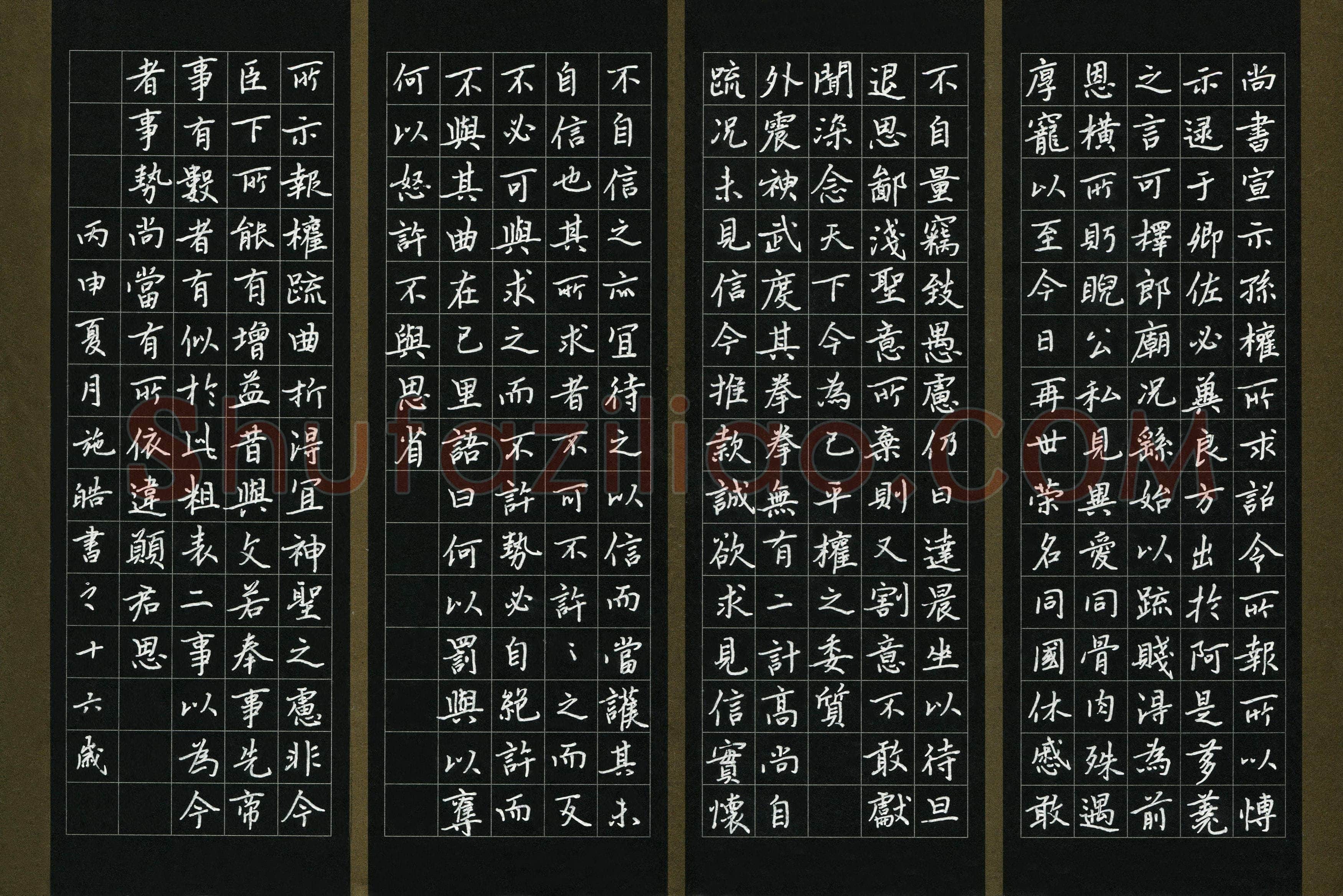 施皓(少儿组 16岁)硬笔书法大赛入围作品选登,施皓硬笔书法作品