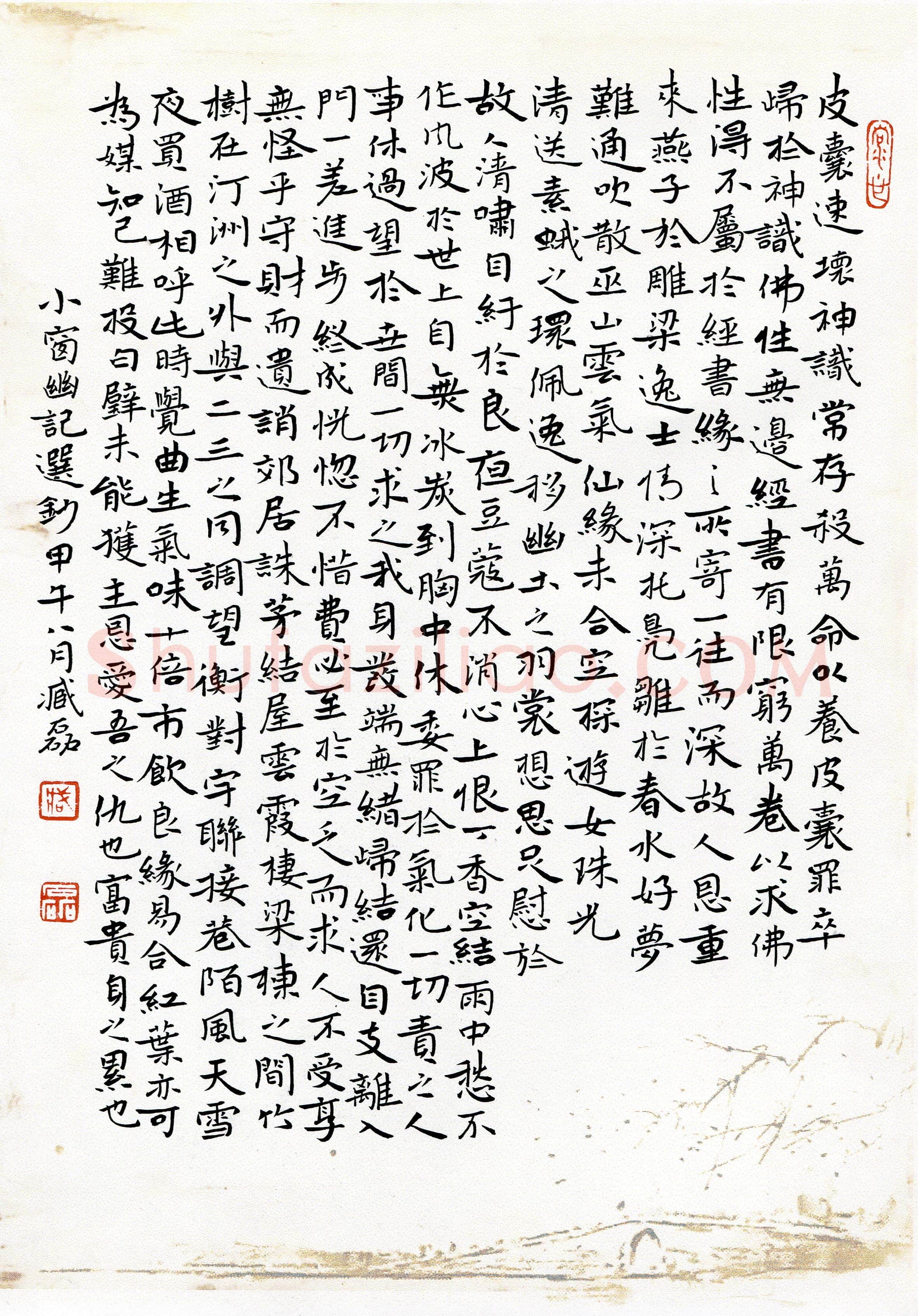臧磊(成人组 金奖)硬笔书法大赛获奖作品,臧磊硬笔书法作品