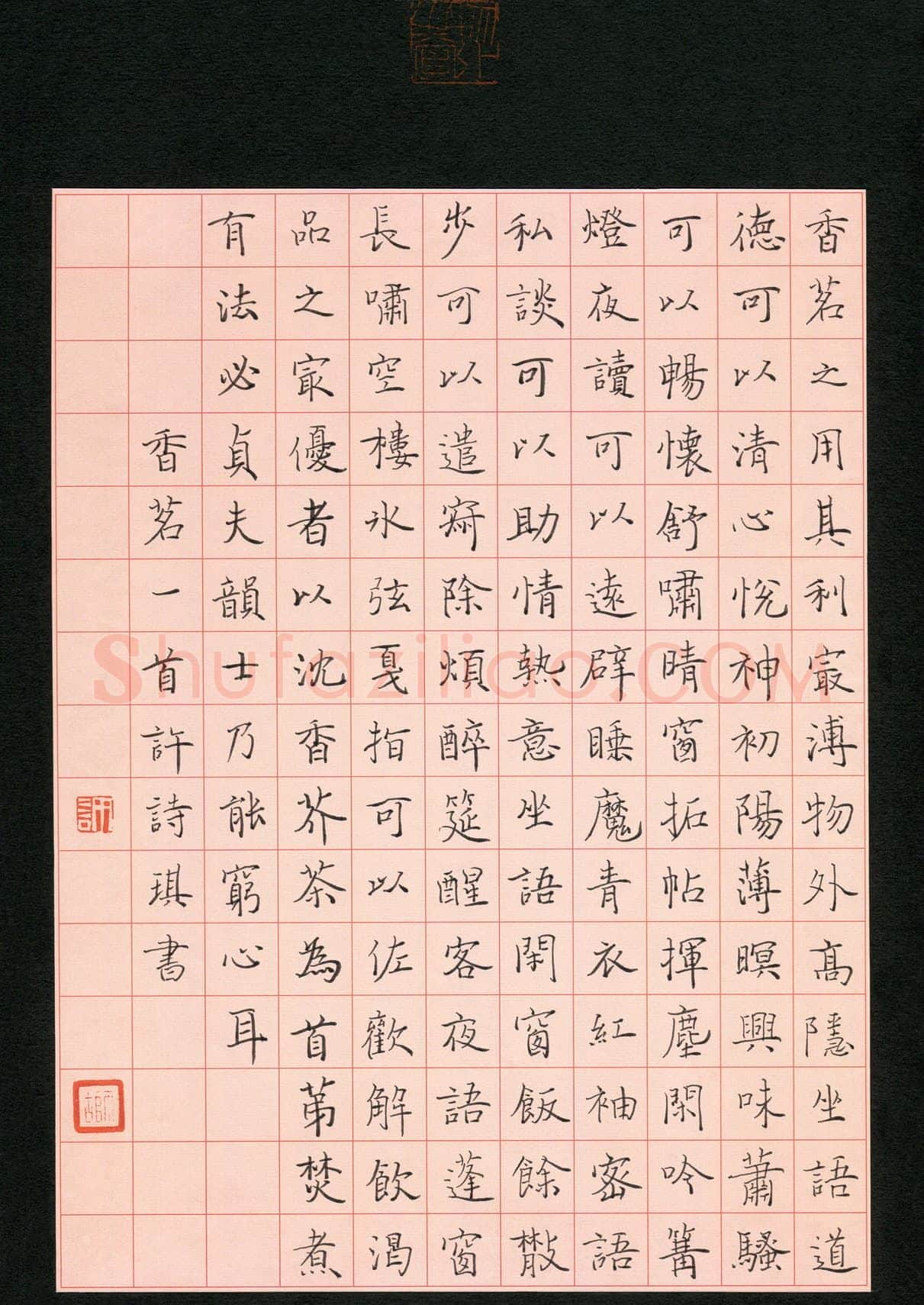 许诗琪(少儿组 14岁)硬笔书法大赛入围作品选登,许诗琪硬笔书法作品