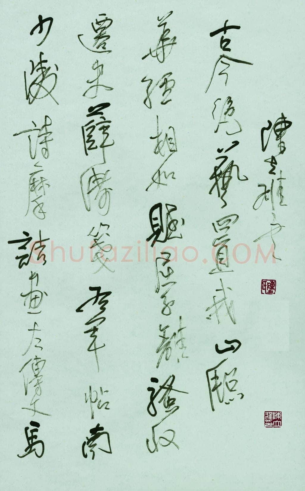 陈立雄硬笔行书襄阳隆中诸葛亮故居联句,陈立雄硬笔书法作品