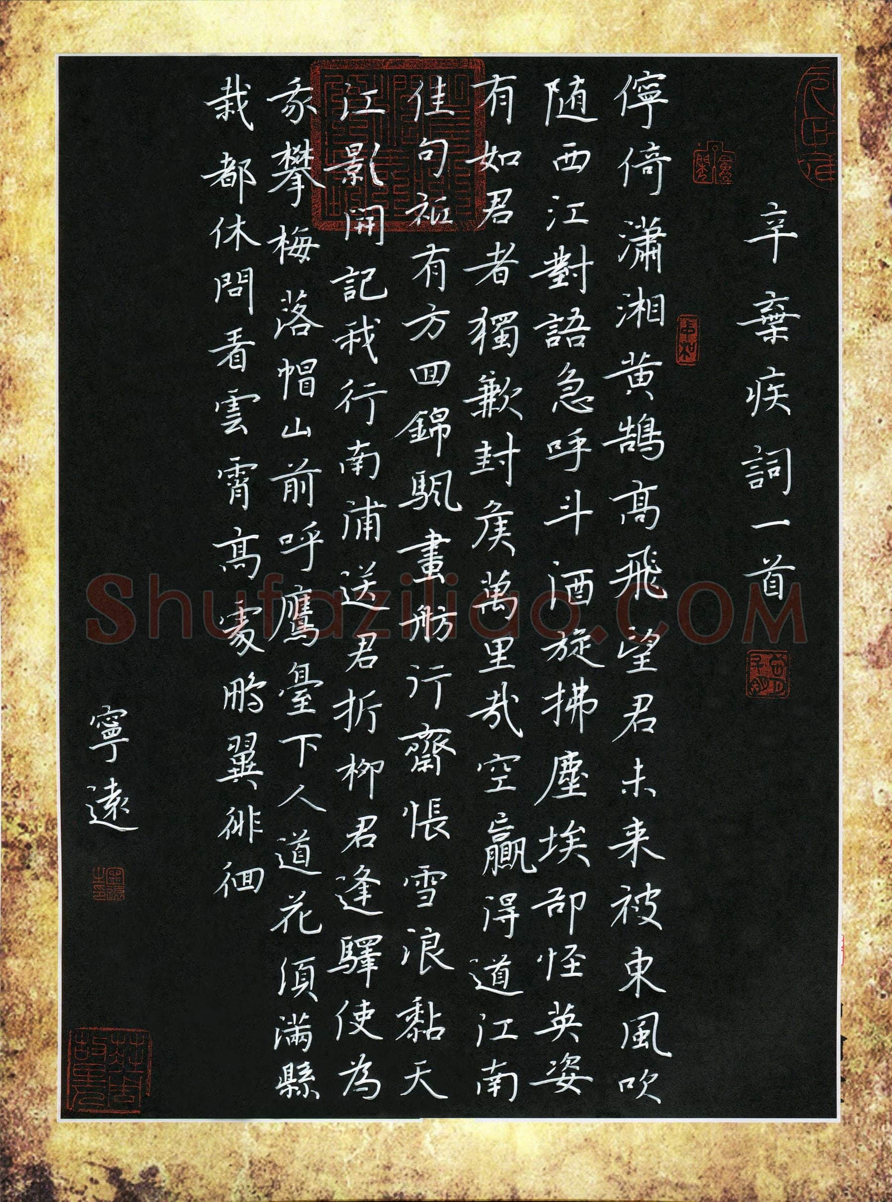 孙兵硬笔行草辛弃疾词一首,孙兵硬笔书法作品