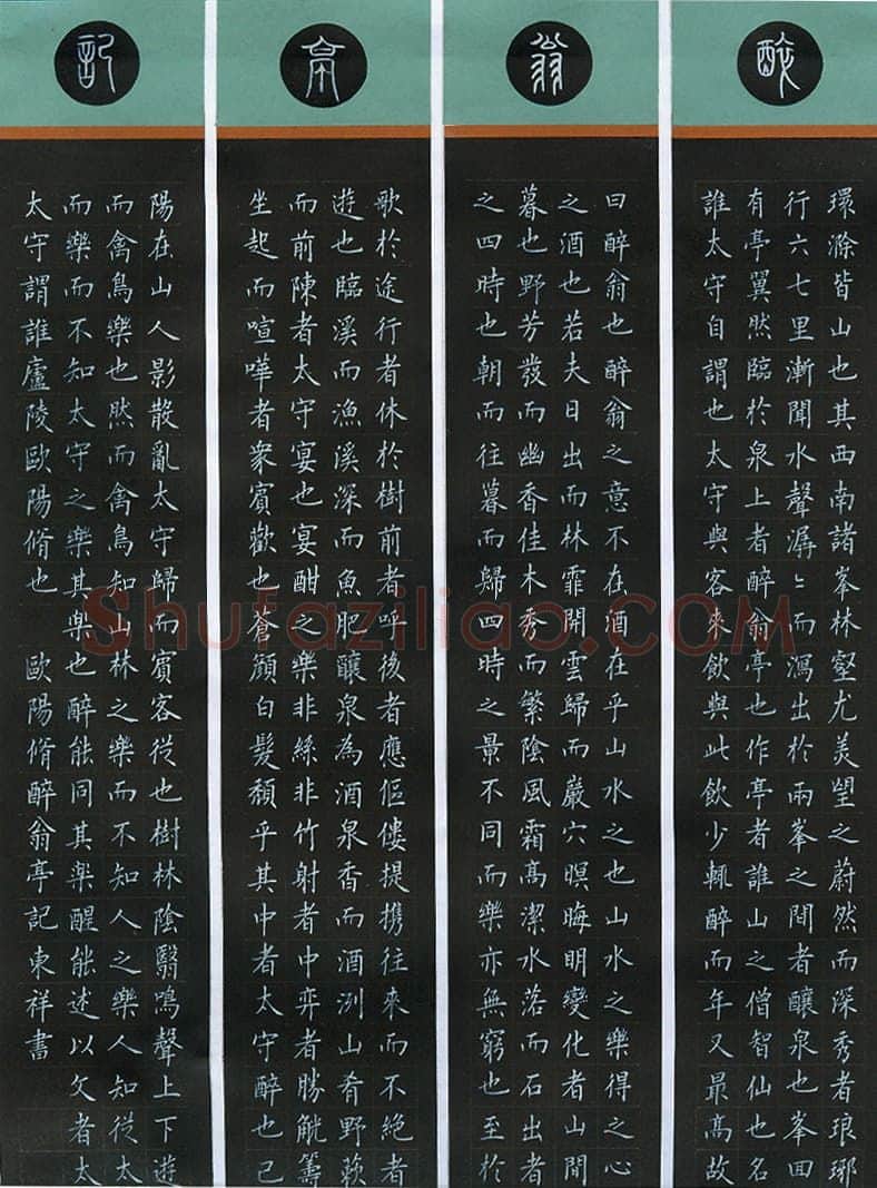 贺东祥硬笔楷书欧阳修醉翁亭记,贺东祥硬笔书法作品