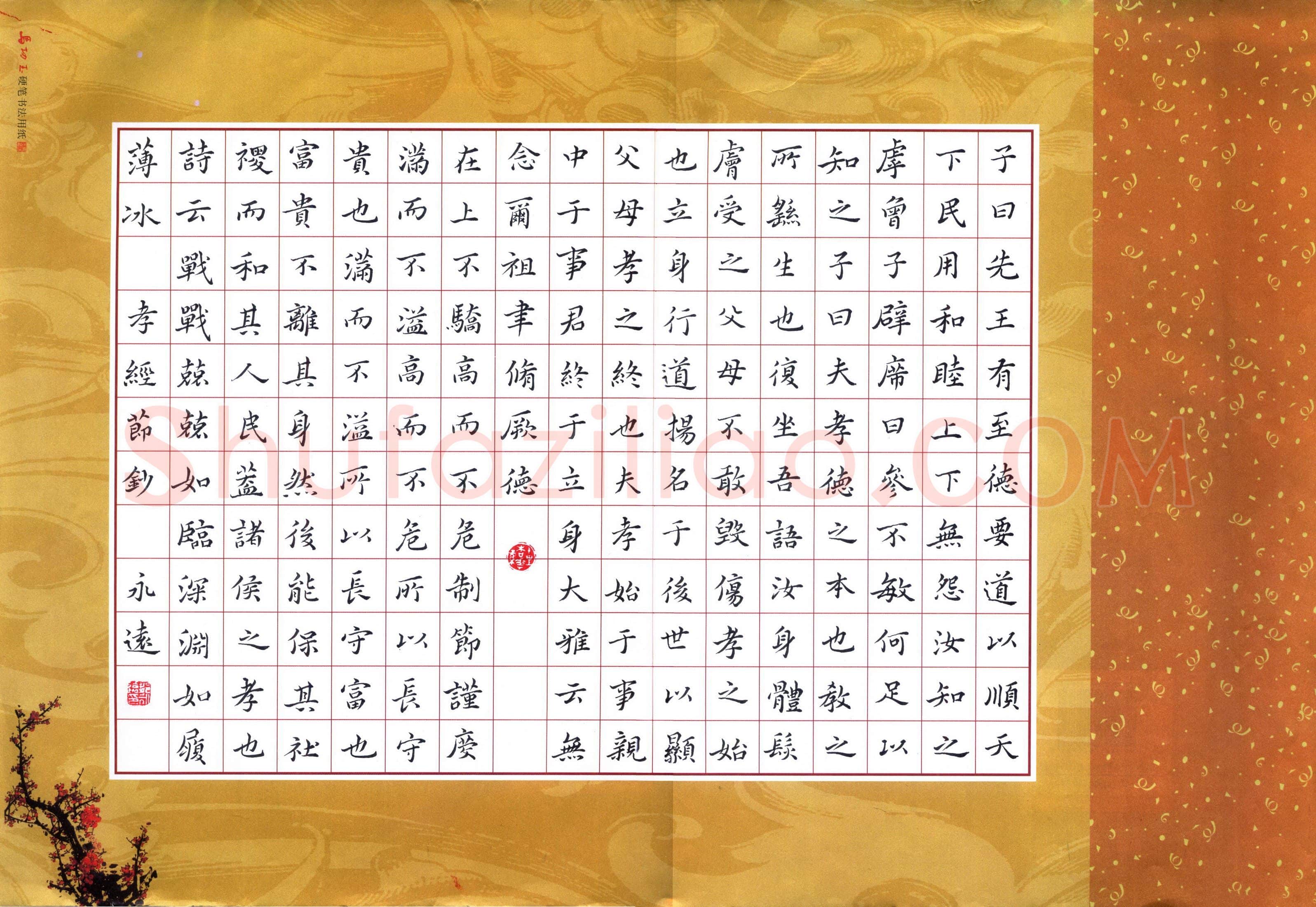 邹永远硬笔楷书孝经节抄,邹永远硬笔书法作品
