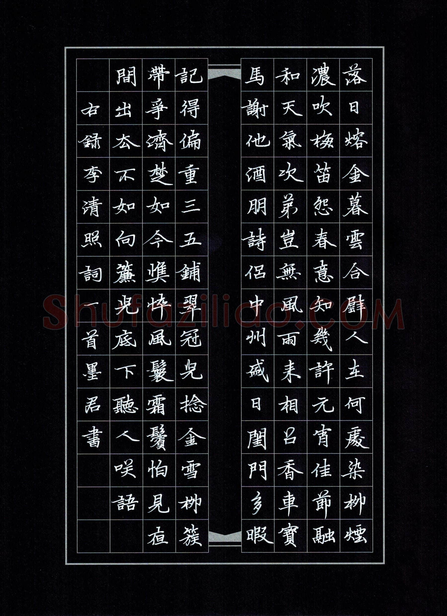 李维国硬笔楷书李清照词一首,李维国硬笔书法作品