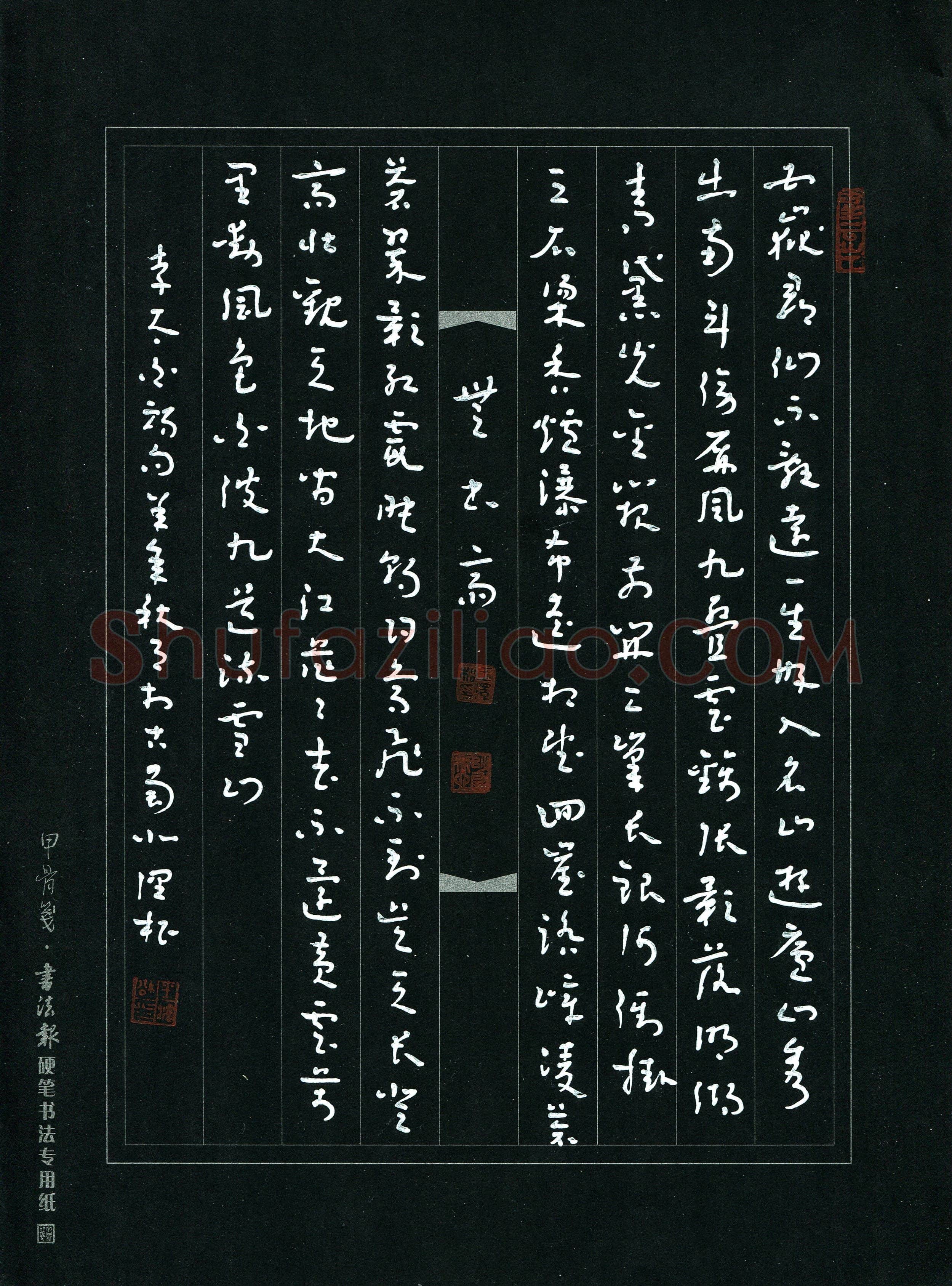 王泽松(成人组 铜奖)硬笔书法大赛获奖作品,王泽松硬笔书法作品