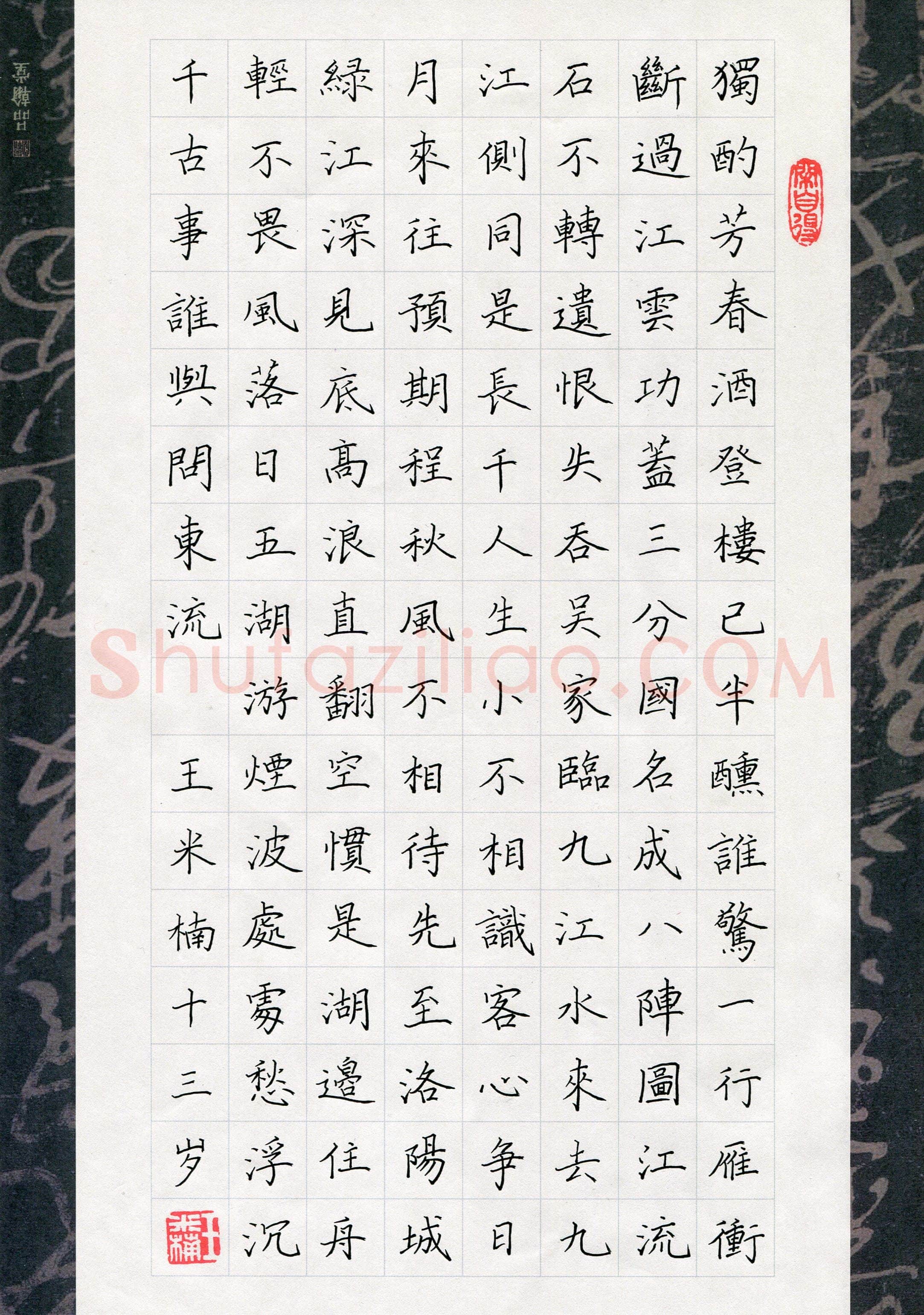 王米楠(少儿组 13岁)硬笔书法大赛入围作品选登,王米楠硬笔书法作品