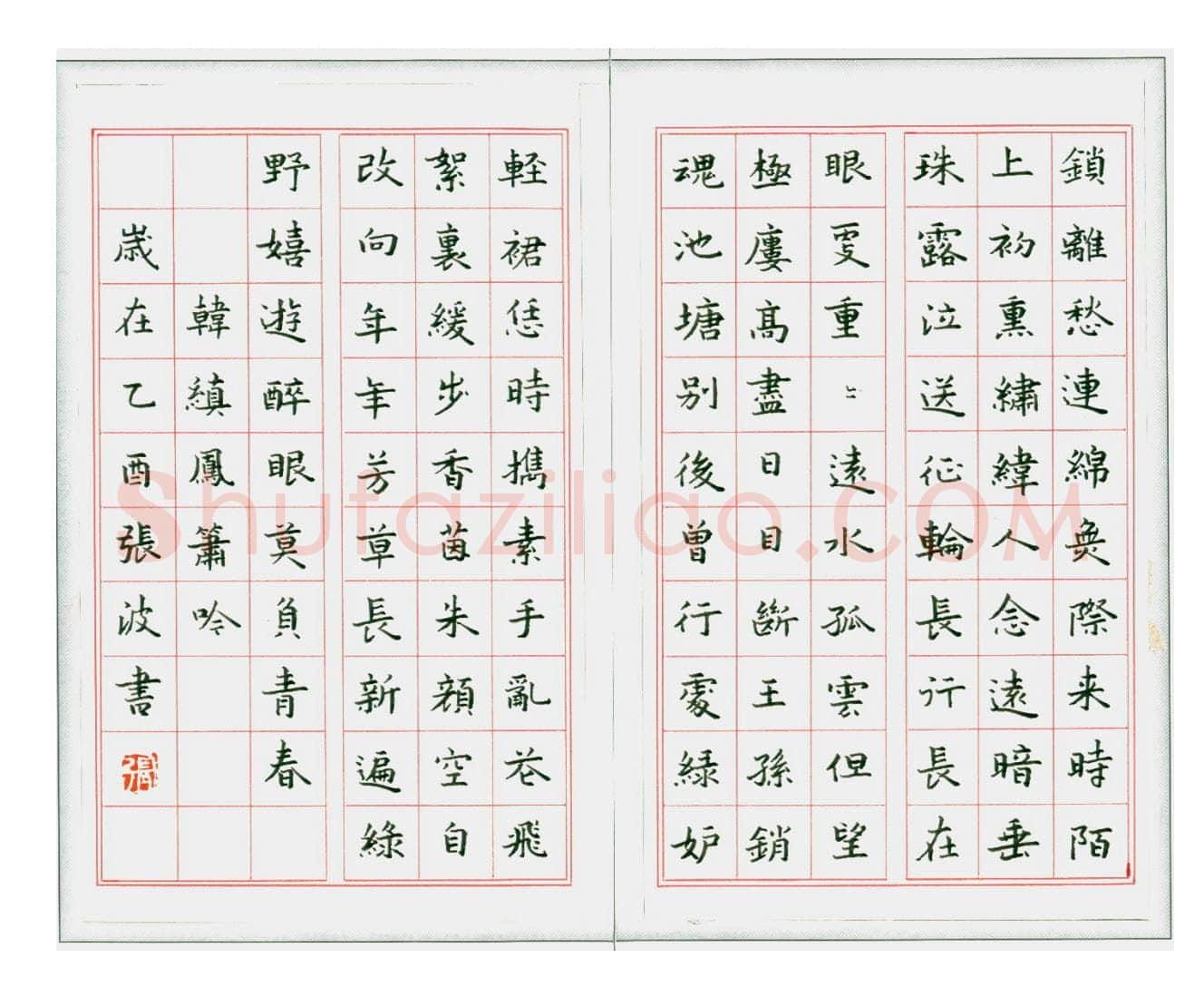张波硬笔楷书韩缜凤箫吟,张波硬笔书法作品