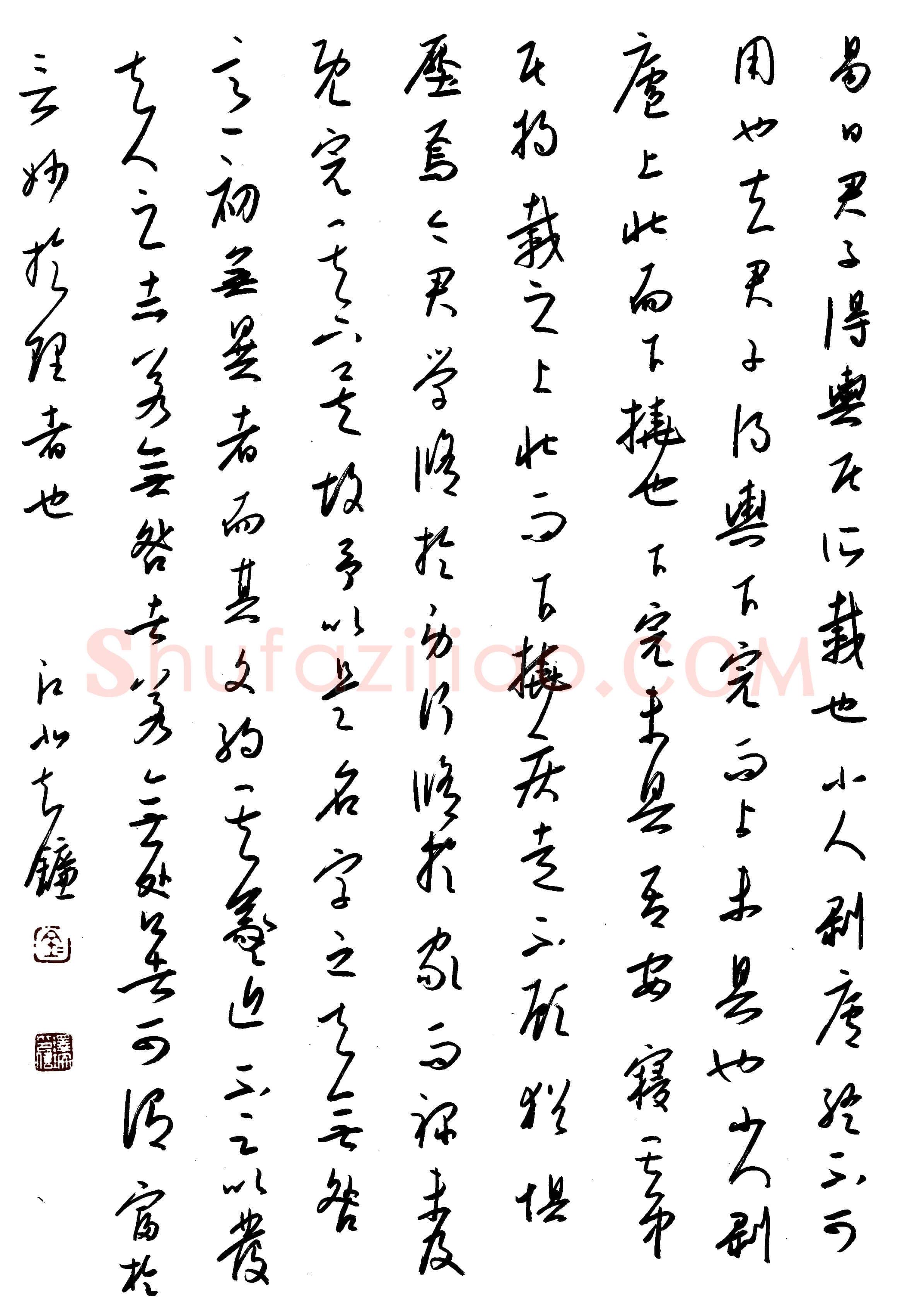 金泽珊硬笔行草苏轼书晁无咎所作杜舆子师字说后,金泽珊硬笔书法作品