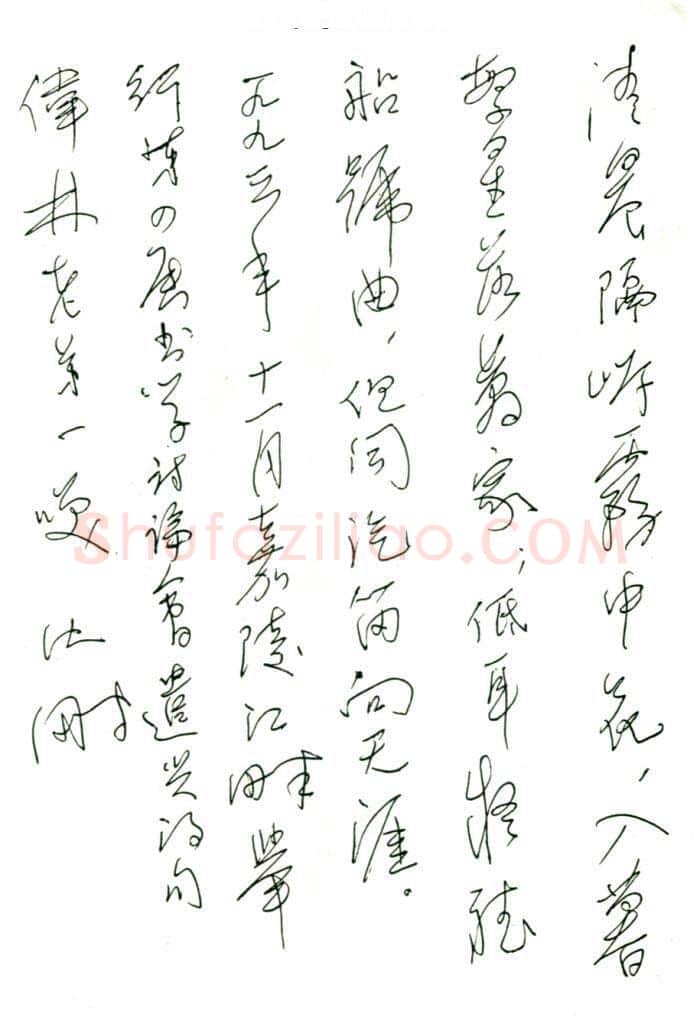 沈鹏手迹,沈鹏硬笔书法作品