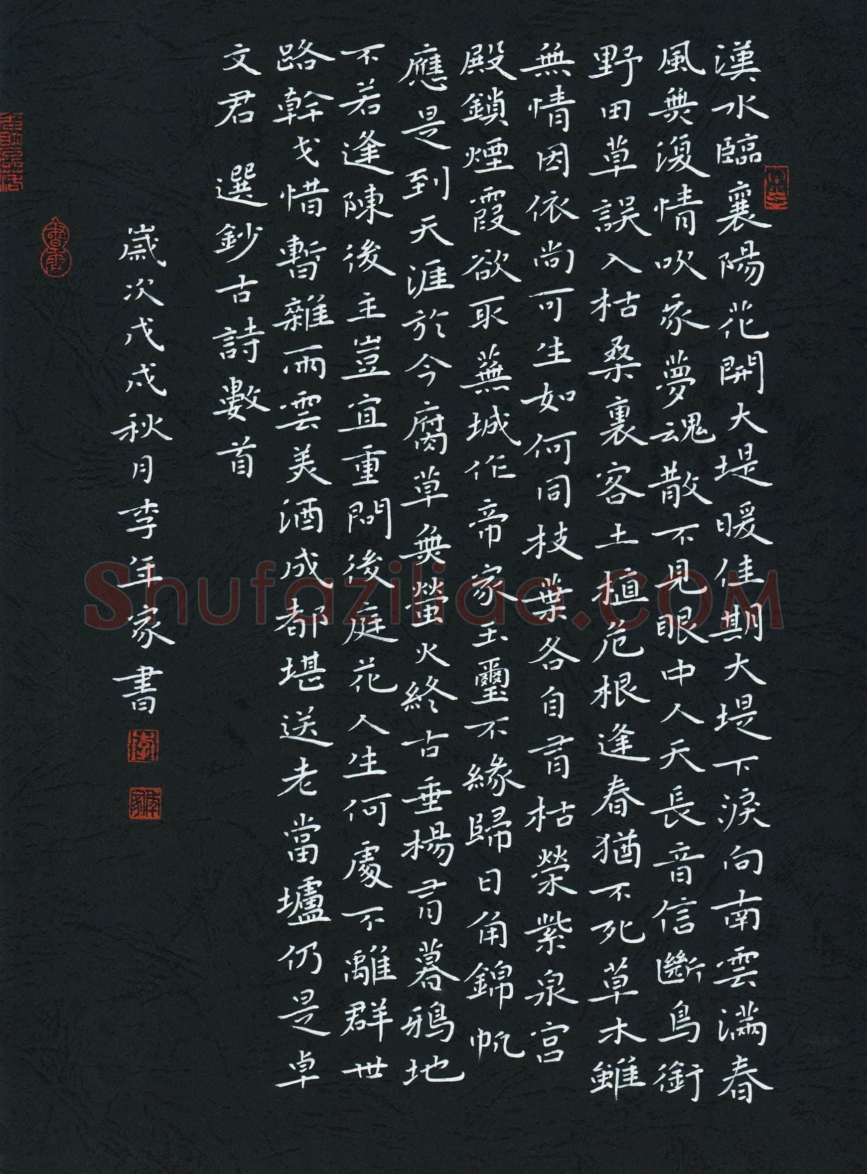 李年家(成人组 优秀奖)硬笔书法大赛获奖作品,李年家硬笔书法作品