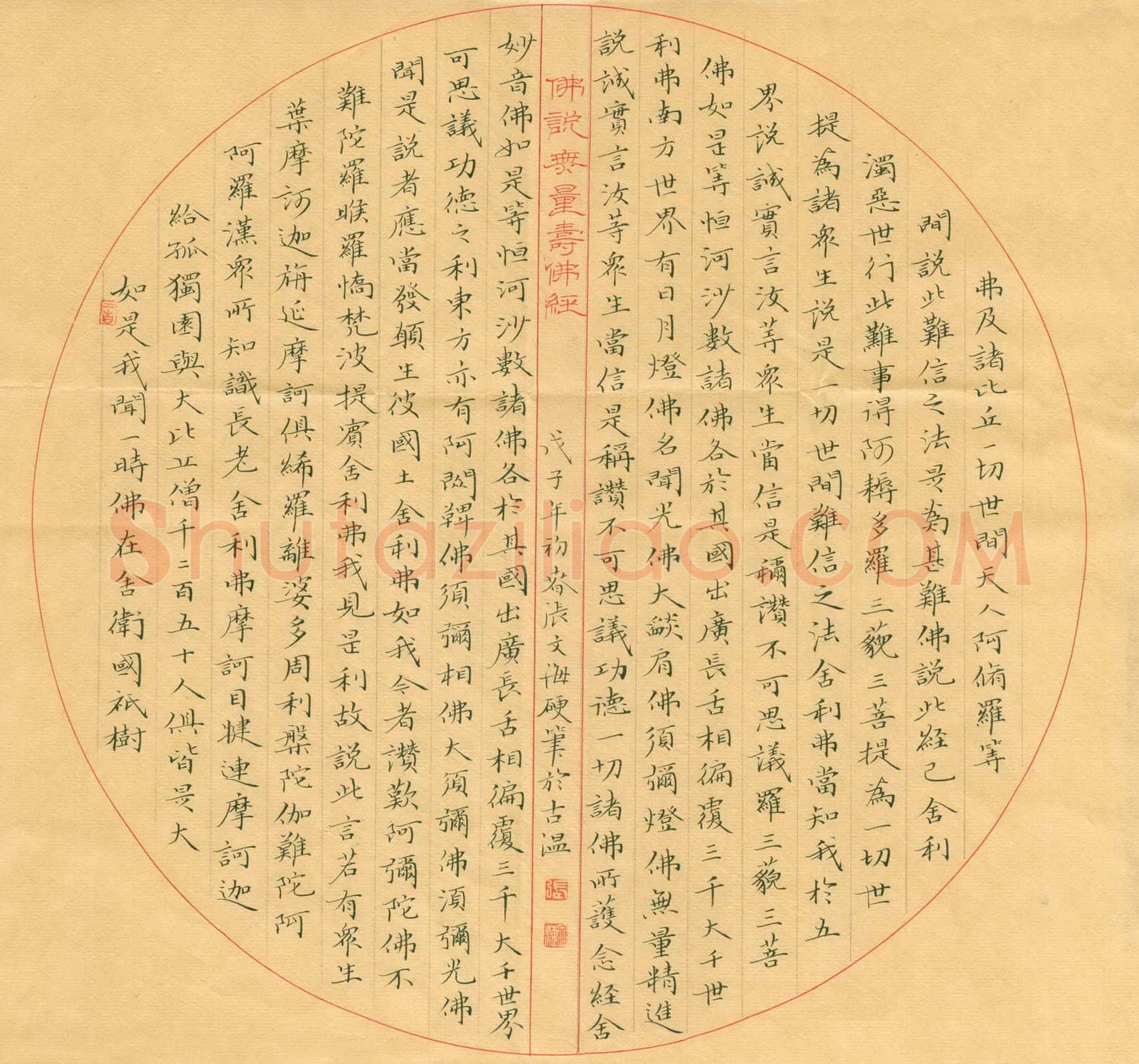 张文海[楷书佛说无量寿佛经],硬笔书法作品