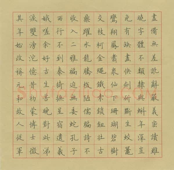 荆霄鹏硬笔楷书古诗一首,荆霄鹏硬笔书法作品