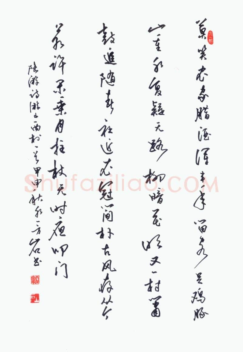蒋亚军硬笔行草陆游诗一首,蒋亚军硬笔书法作品