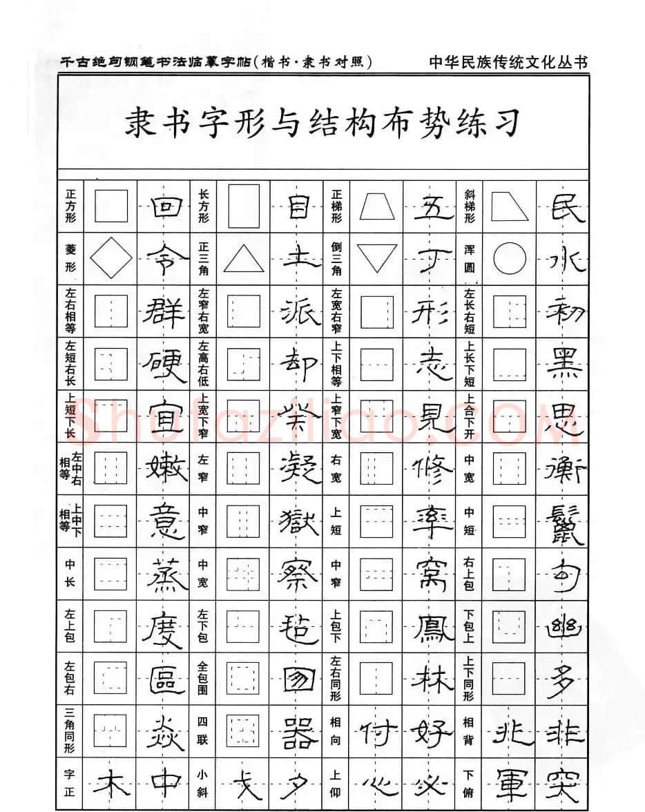 钢笔书法临摹字帖楷书隶书对照千古绝句 | 钢笔书法字帖