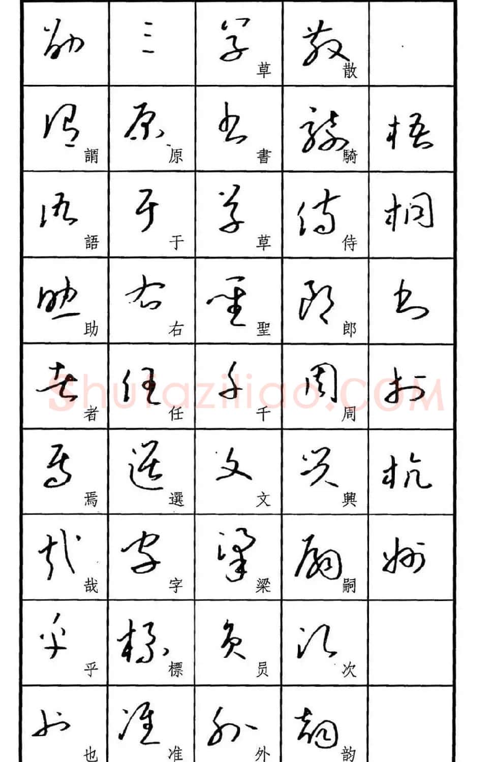 梧桐钢笔书帖《标准草书范字》 | 硬笔书法字帖