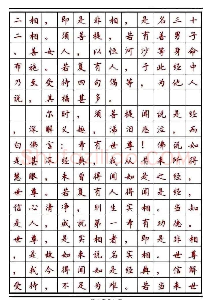 顾仲安楷书钢笔字帖《金刚经》 | 钢笔书法字帖