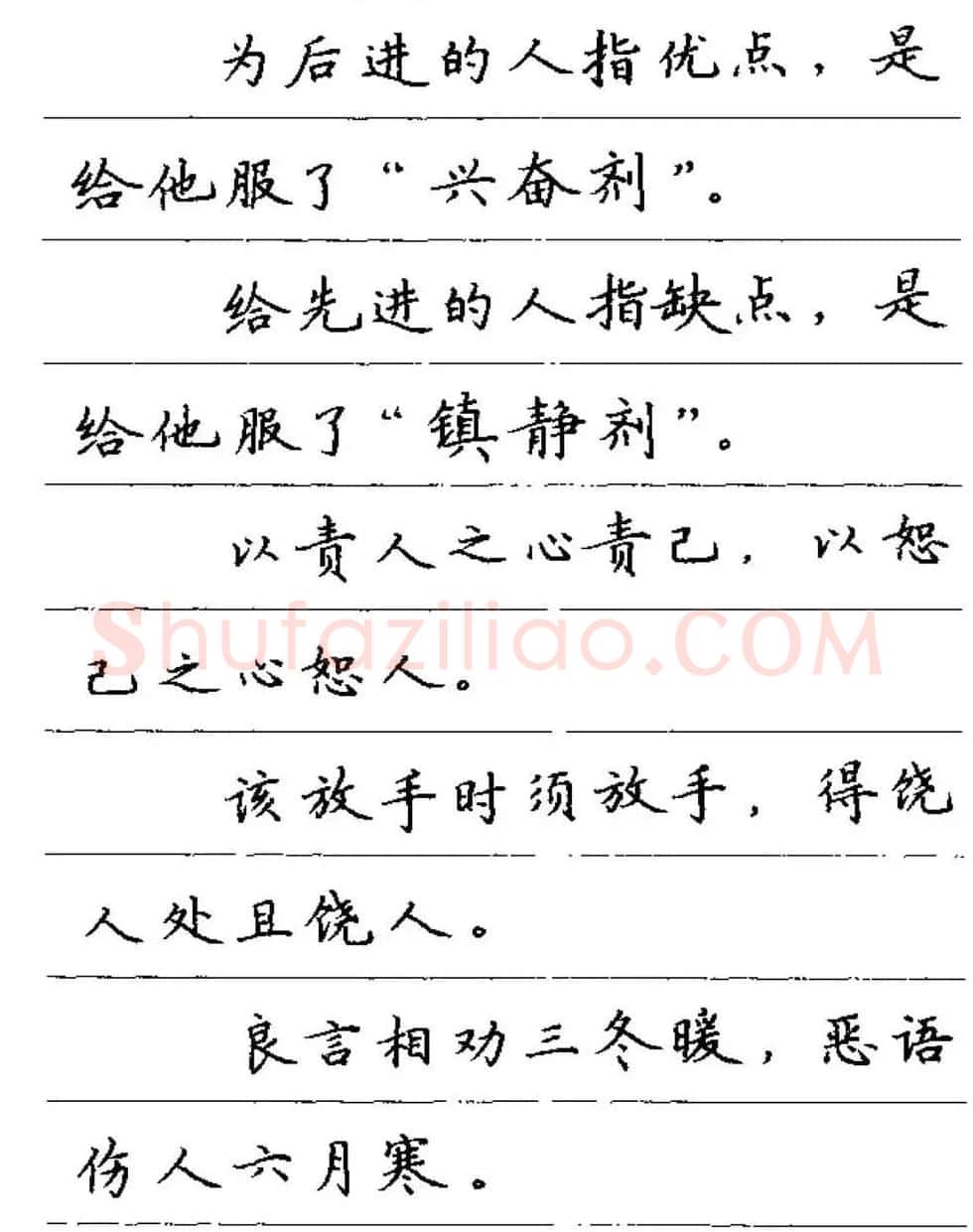 卢中南钢笔字帖《谚语名句》楷书篇 | 硬笔书法字帖
