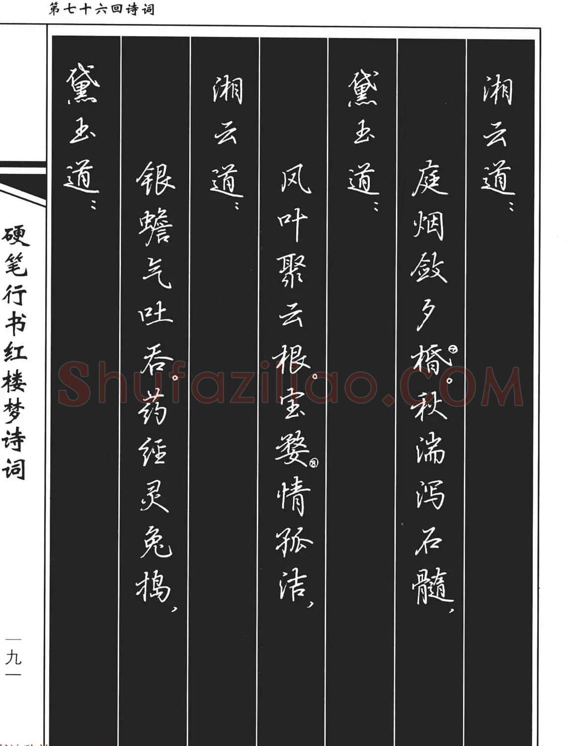 吴玉生钢笔字帖欣赏《硬笔行书红楼梦诗词》 | 硬笔书法字帖
