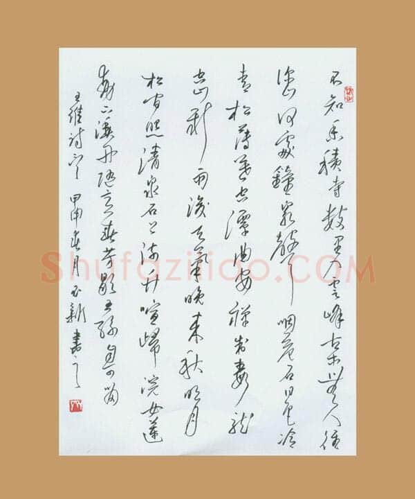 齐玉新硬笔行草王维诗,齐玉新硬笔书法作品