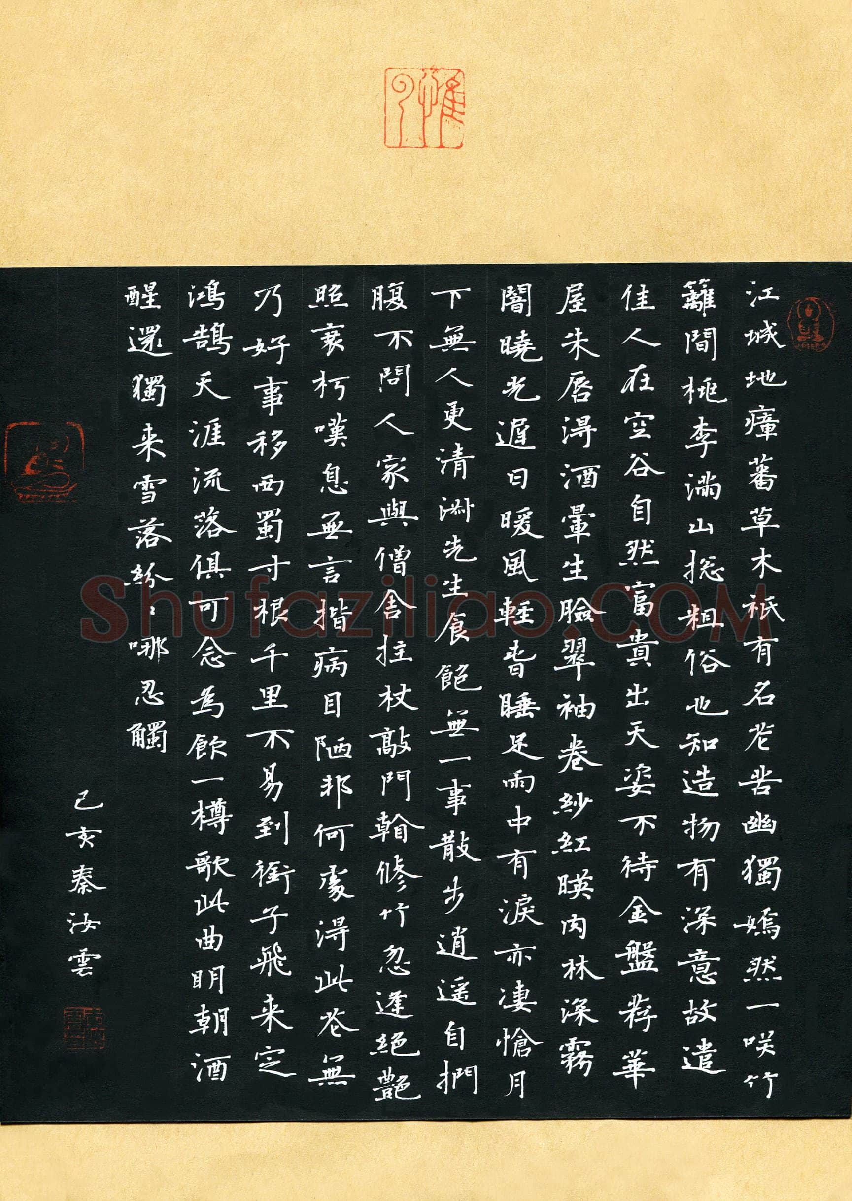 秦汝云(成人组 铜奖)硬笔书法大赛获奖作品,秦汝云硬笔书法作品