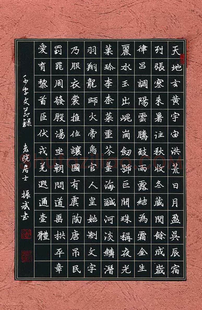 范振斌硬笔楷书千字文节录,范振斌硬笔书法作品