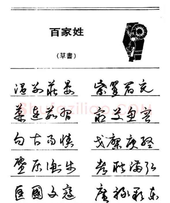 钢笔字帖下载:《钢笔草书百家姓》 | 硬笔书法字帖