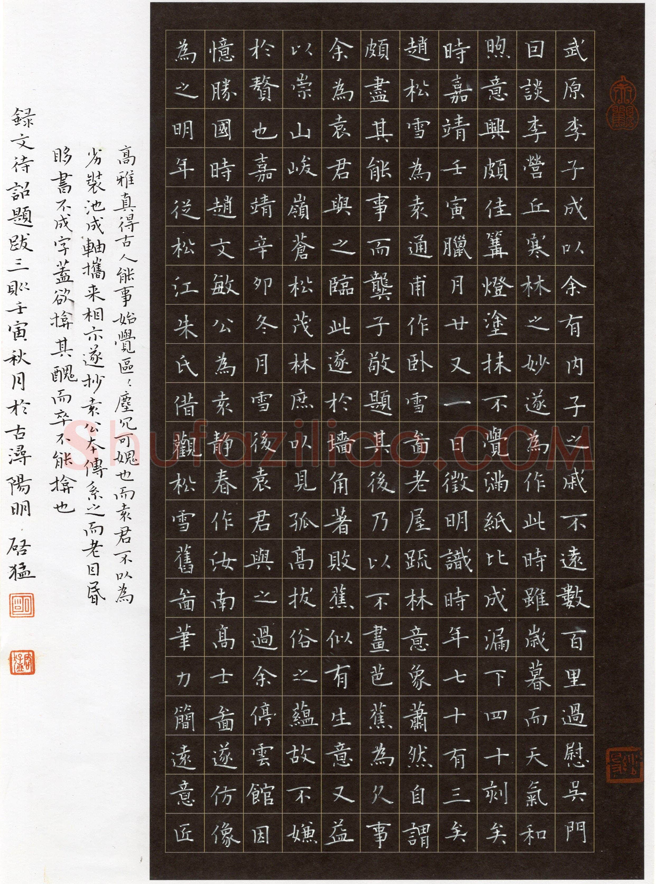 明启猛(楷书 优秀奖)硬笔书法大赛获奖作品,明启猛硬笔书法作品