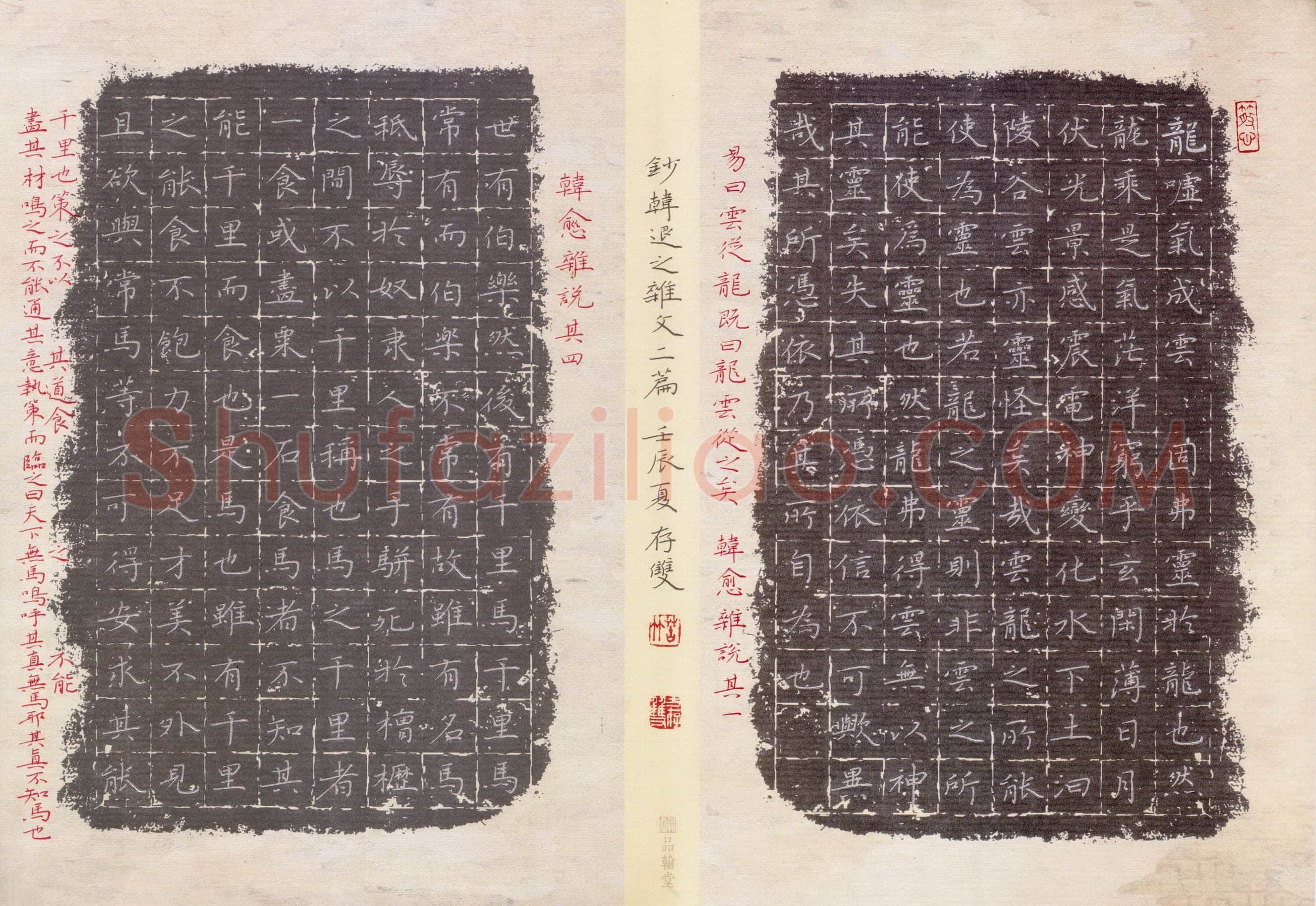 方存双硬笔楷书韩愈杂文二篇,方存双硬笔书法作品