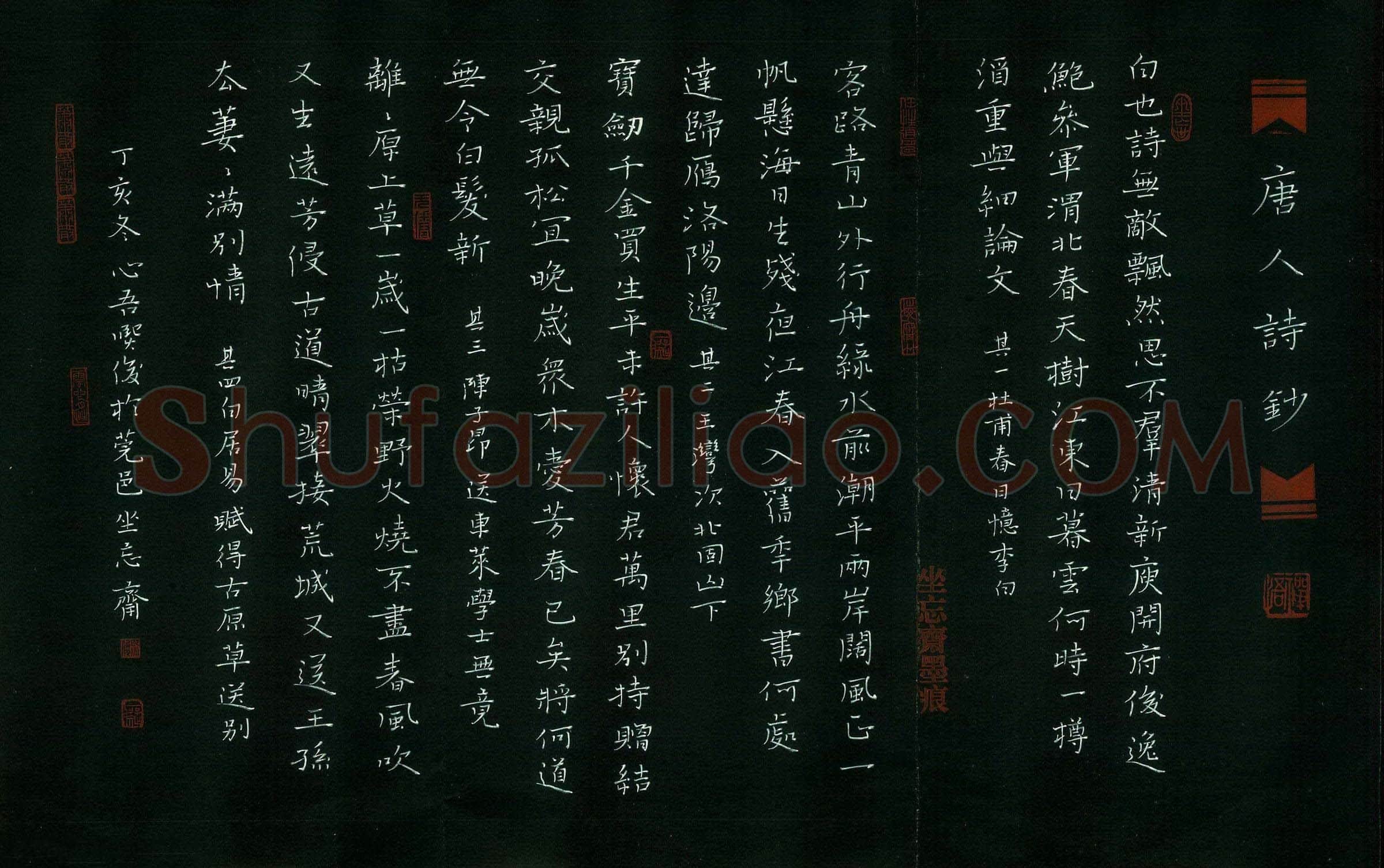 金熙俊硬笔楷书唐人诗抄,金熙俊硬笔书法作品