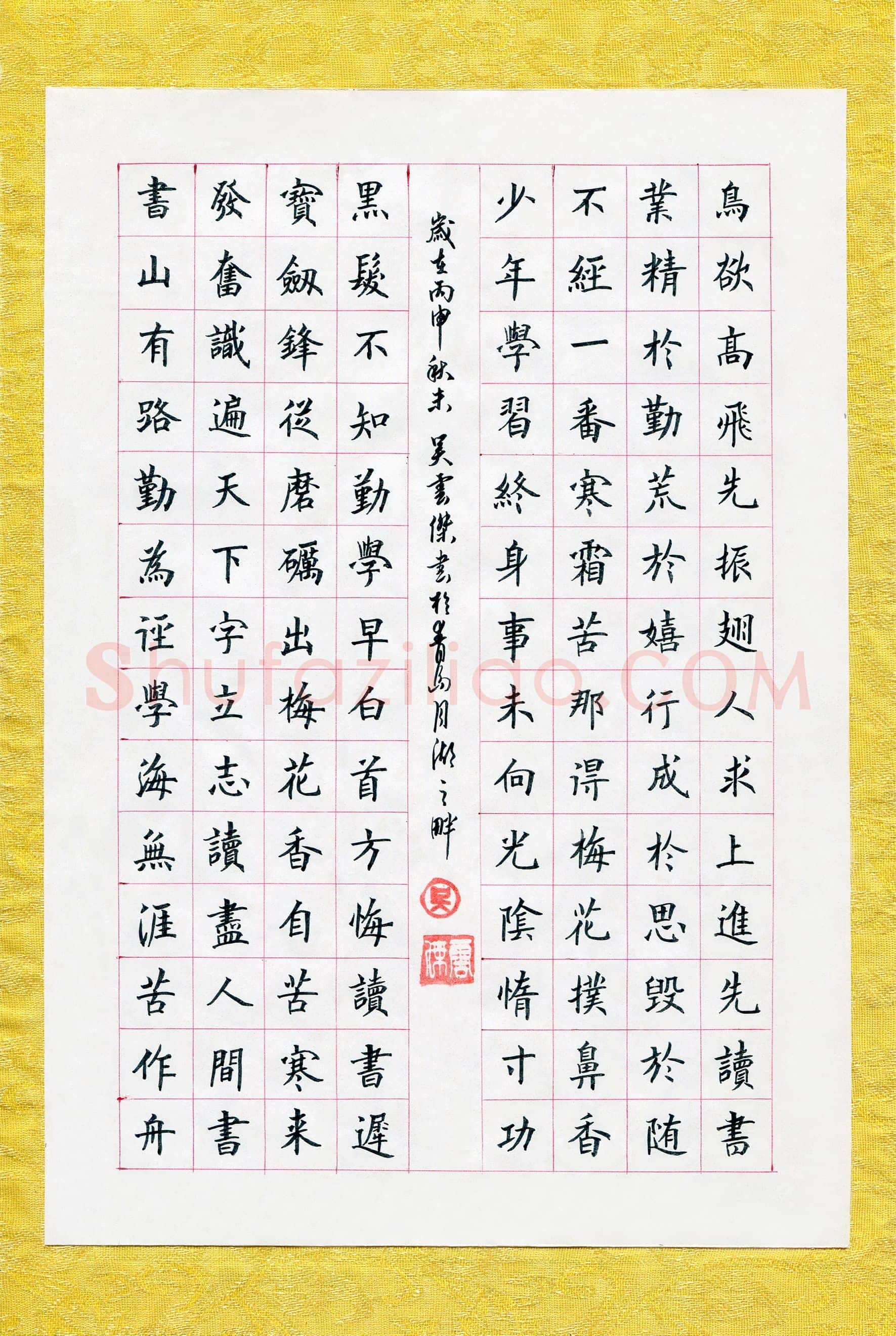 吴云杰(成人组)硬笔书法大赛入围作品选登,吴云杰硬笔书法作品