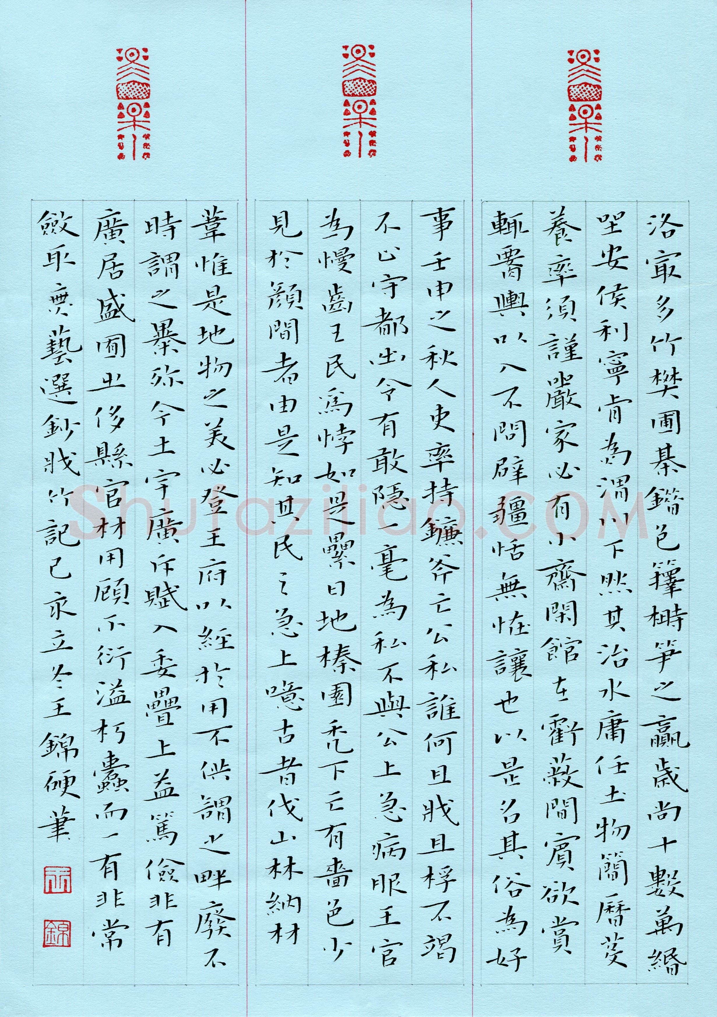 王锦(成人组)硬笔书法大赛入围作品选登,王锦硬笔书法作品