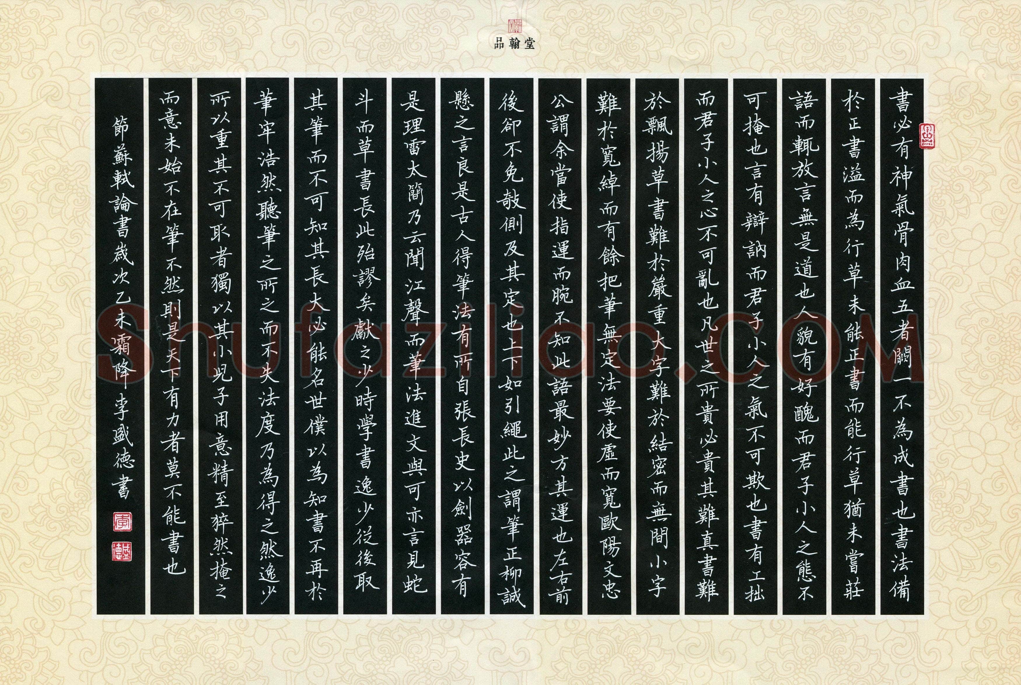 李盛德硬笔楷书节录苏轼论书,李盛德硬笔书法作品