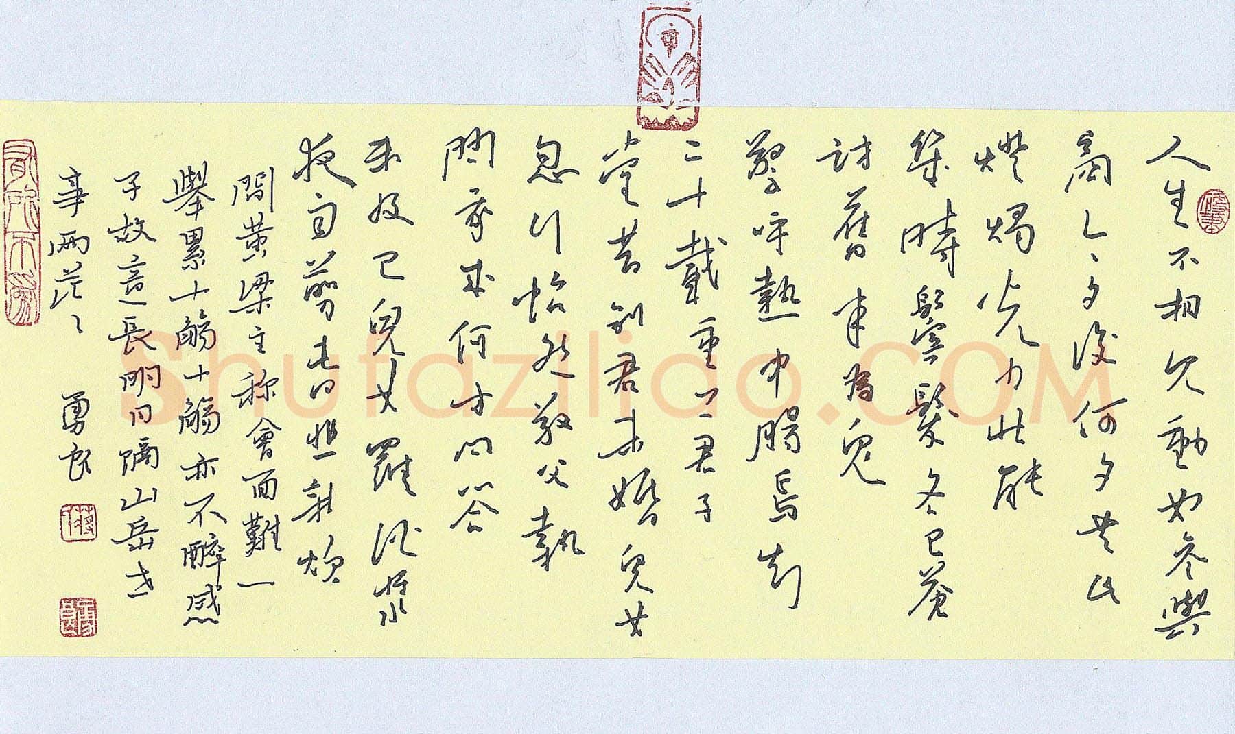 蒋勇良硬笔行书杜甫诗赠卫八处士,蒋勇良硬笔书法作品