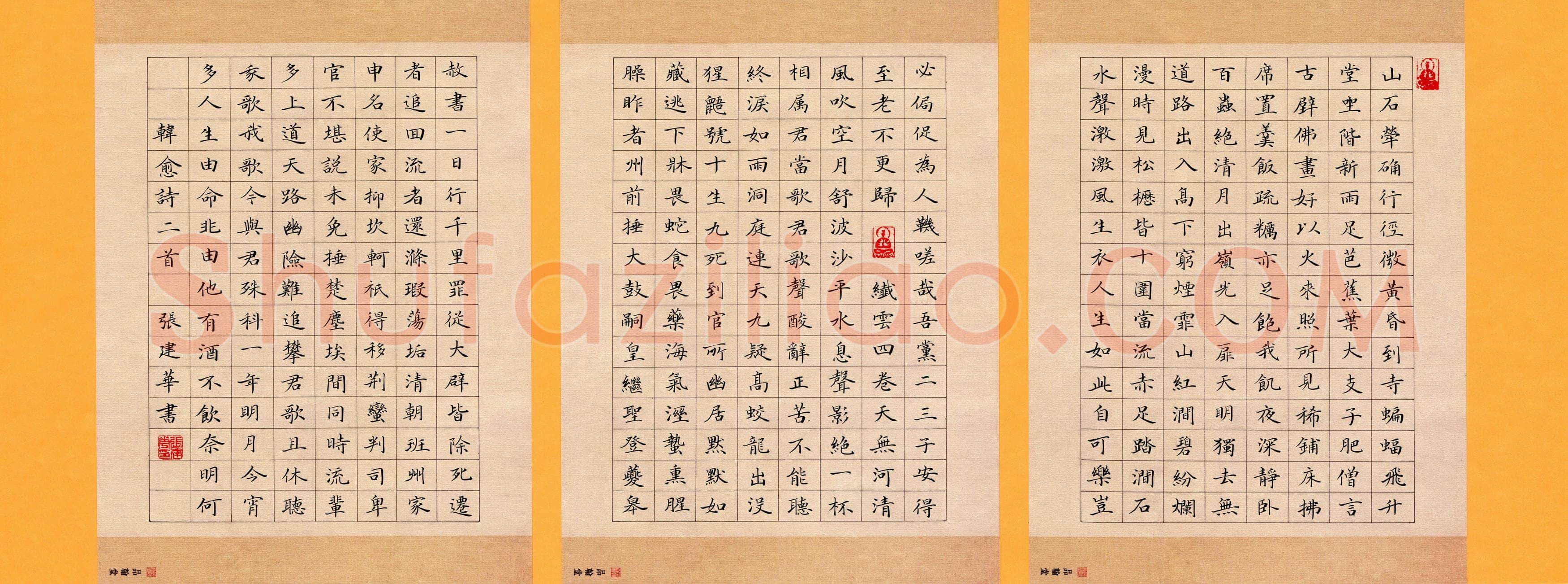 张建华(成人组)硬笔书法大赛入围作品选登,张建华硬笔书法作品