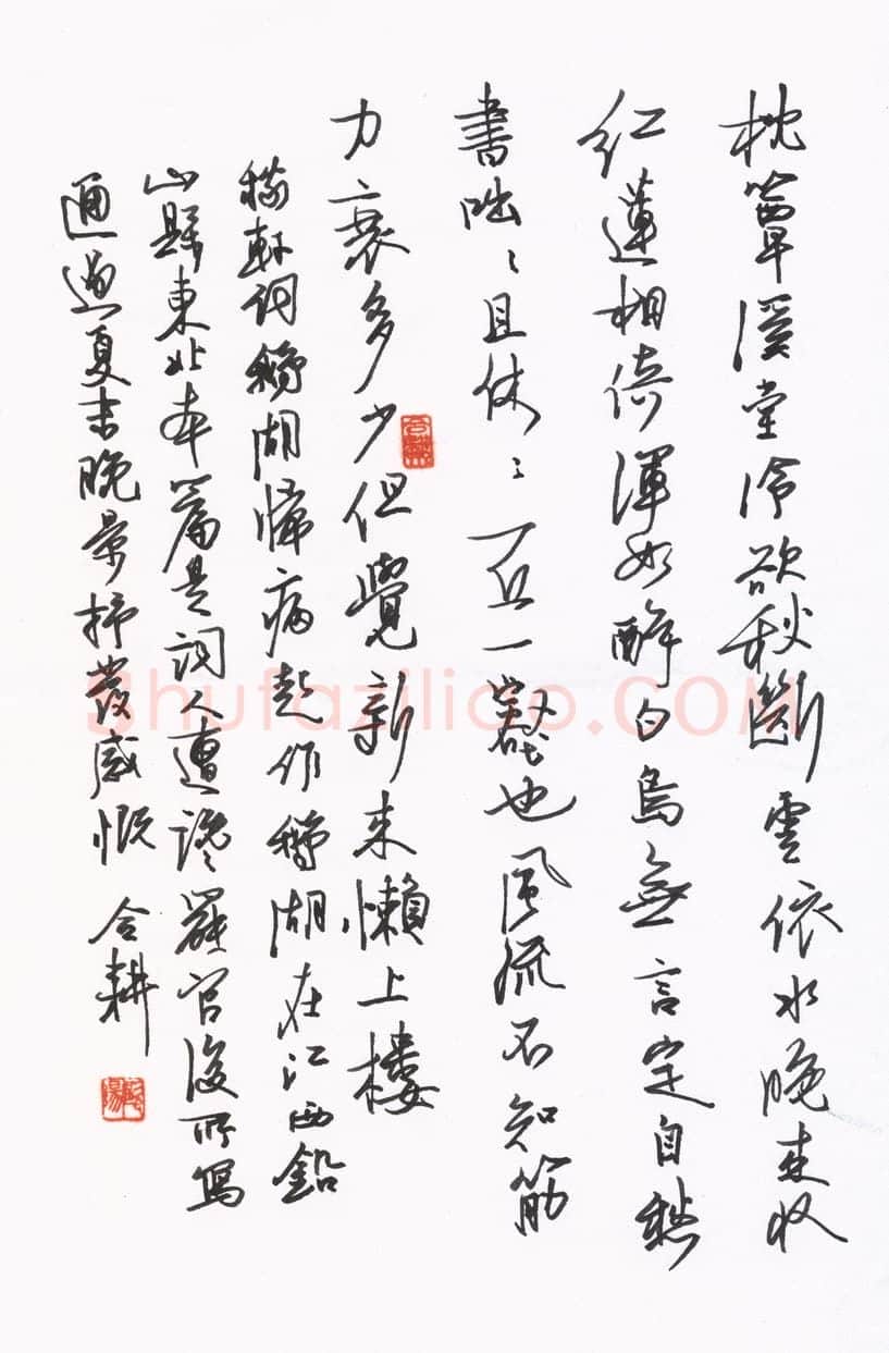 欧阳荷庚硬笔行书稼轩词,欧阳荷庚硬笔书法作品