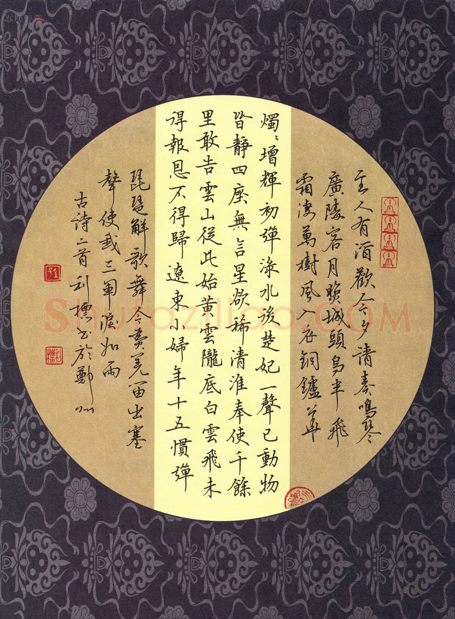 孙利标硬笔楷书古诗二首,孙利标硬笔书法作品