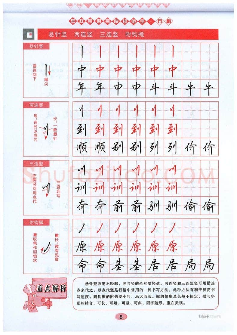 吴玉生硬笔硬笔字帖,摘自吴玉生《怎样写好写快规范字》行楷字帖