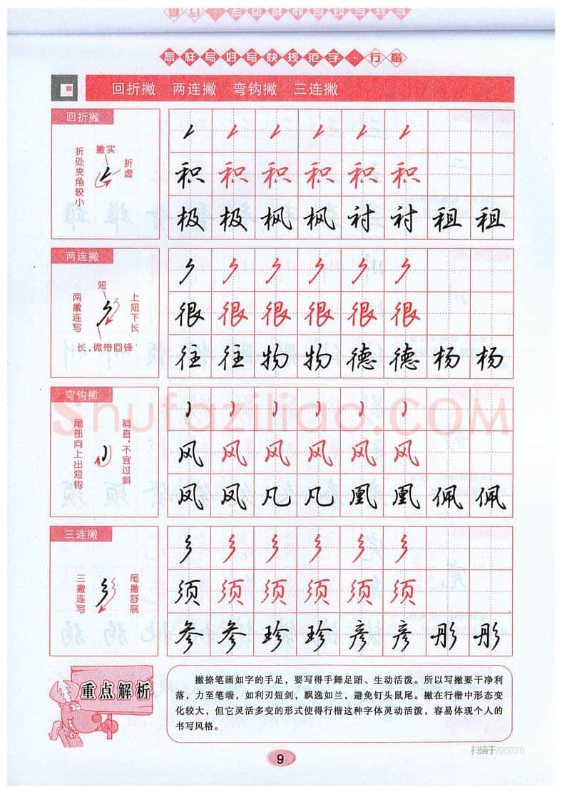 吴玉生硬笔硬笔字帖,摘自吴玉生《怎样写好写快规范字》行楷字帖