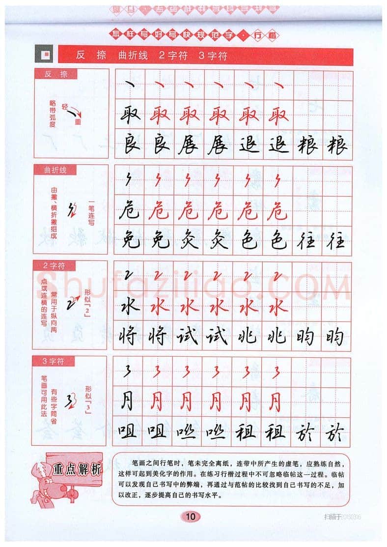 吴玉生硬笔硬笔字帖,摘自吴玉生《怎样写好写快规范字》行楷字帖