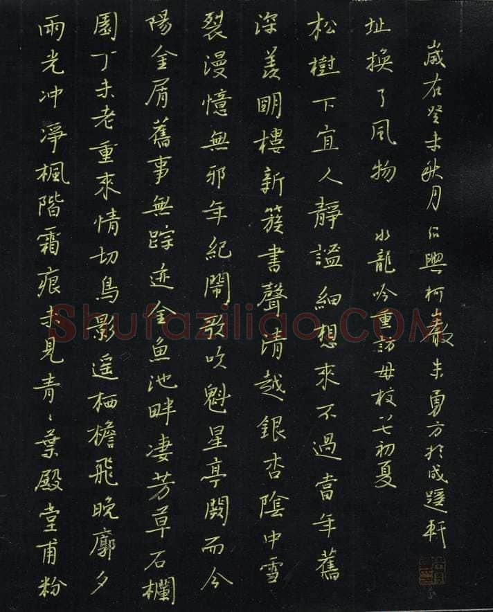 朱勇方硬笔楷书水龙吟,朱勇方硬笔书法作品