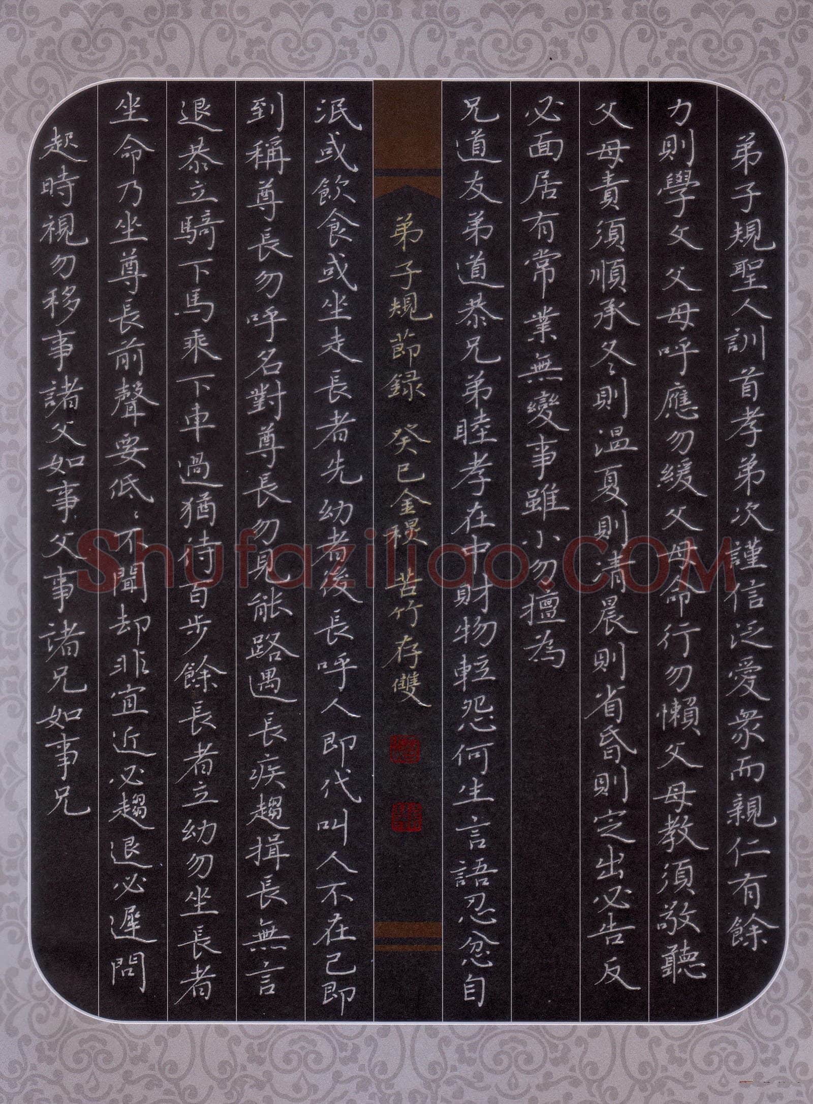 方存双硬笔楷书弟子规节录,方存双硬笔书法作品