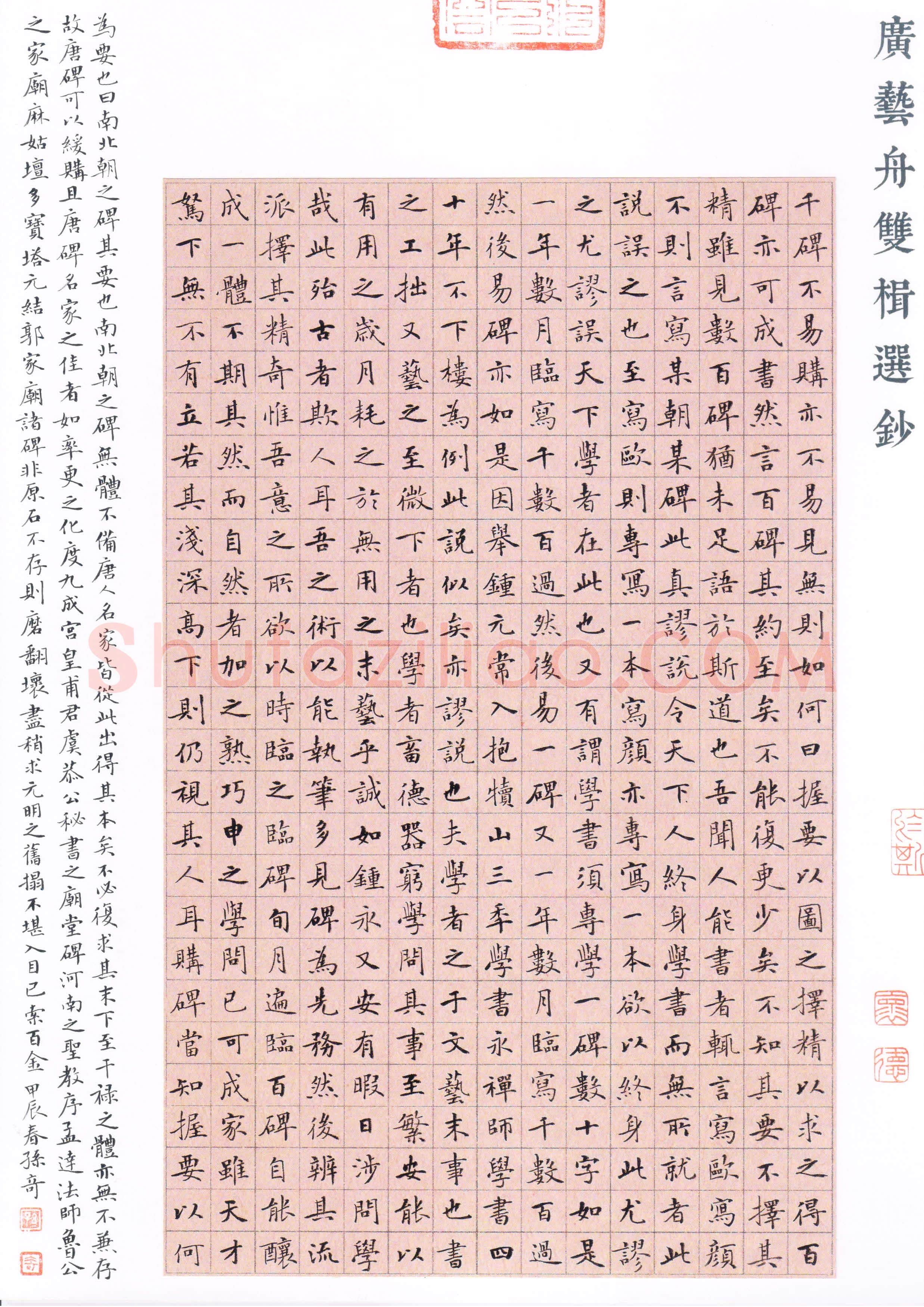 孙奇硬笔楷书广艺舟双楫选抄,孙奇硬笔书法作品